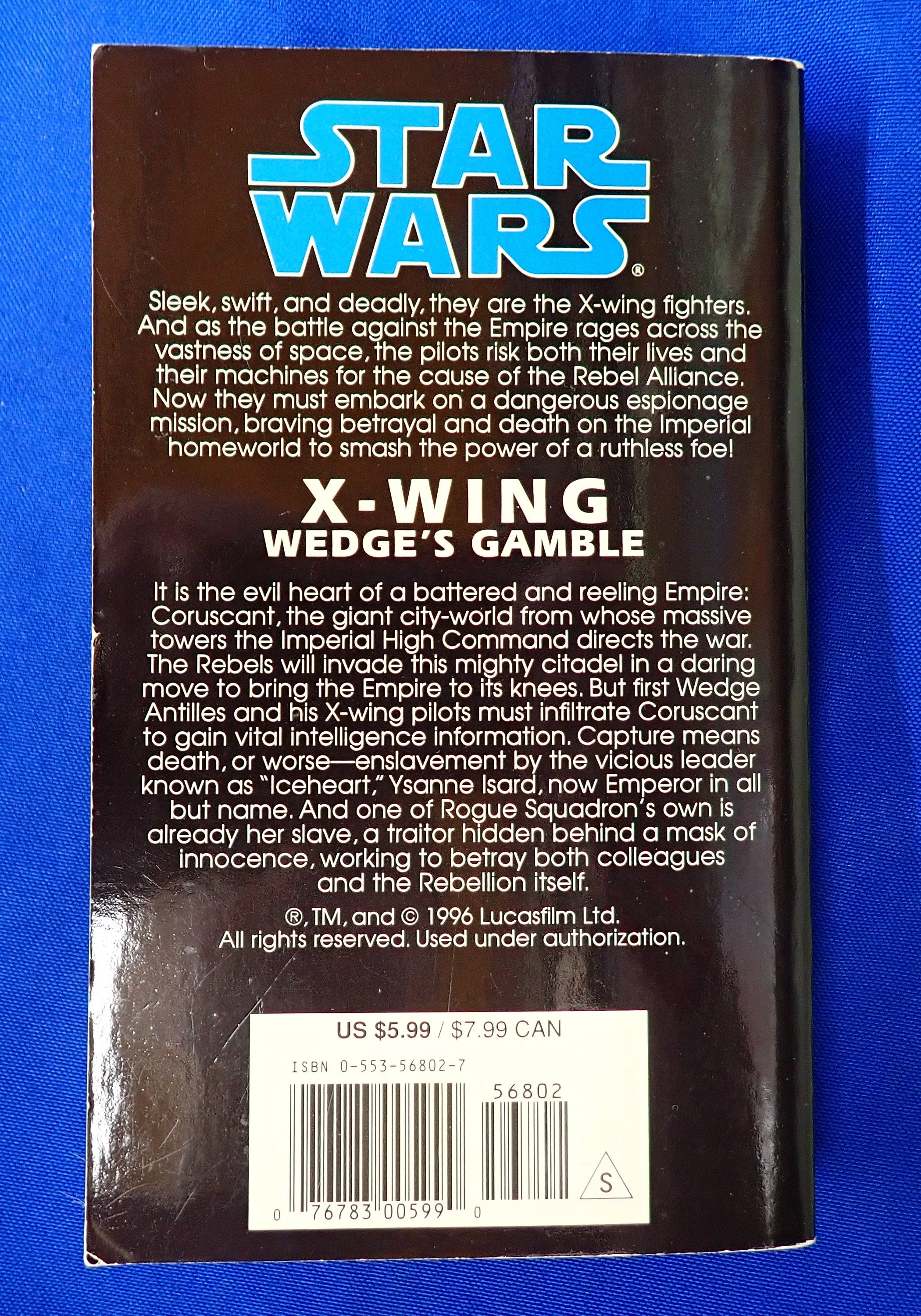 Star Wars X-Wing: Wedge's Gamble (1996) - Pocket Novel [Pre-Owned]