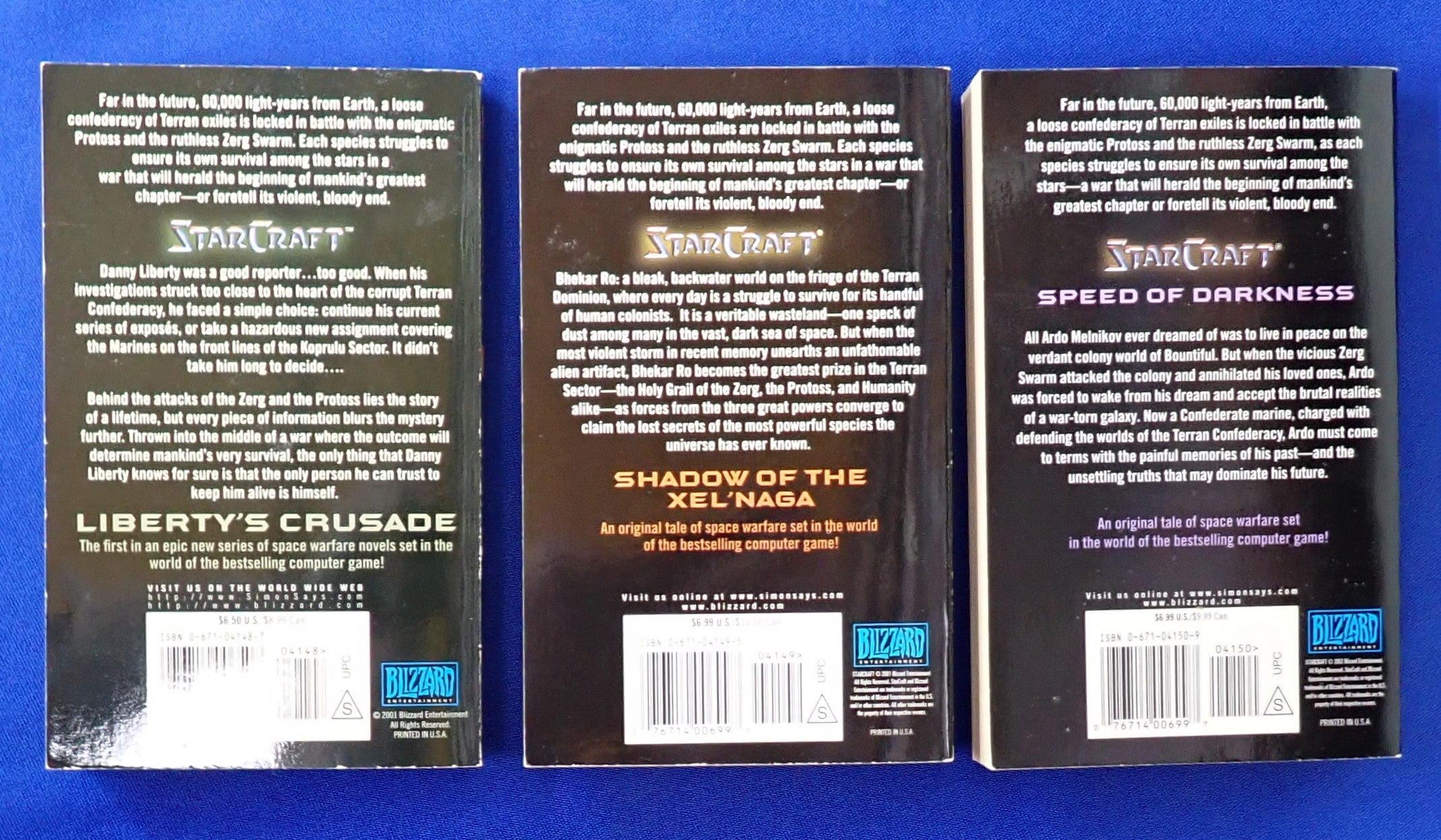 StarCraft Pocket Novels: Crusade Trilogy (2001) Set of 3 [Pre-Owned]