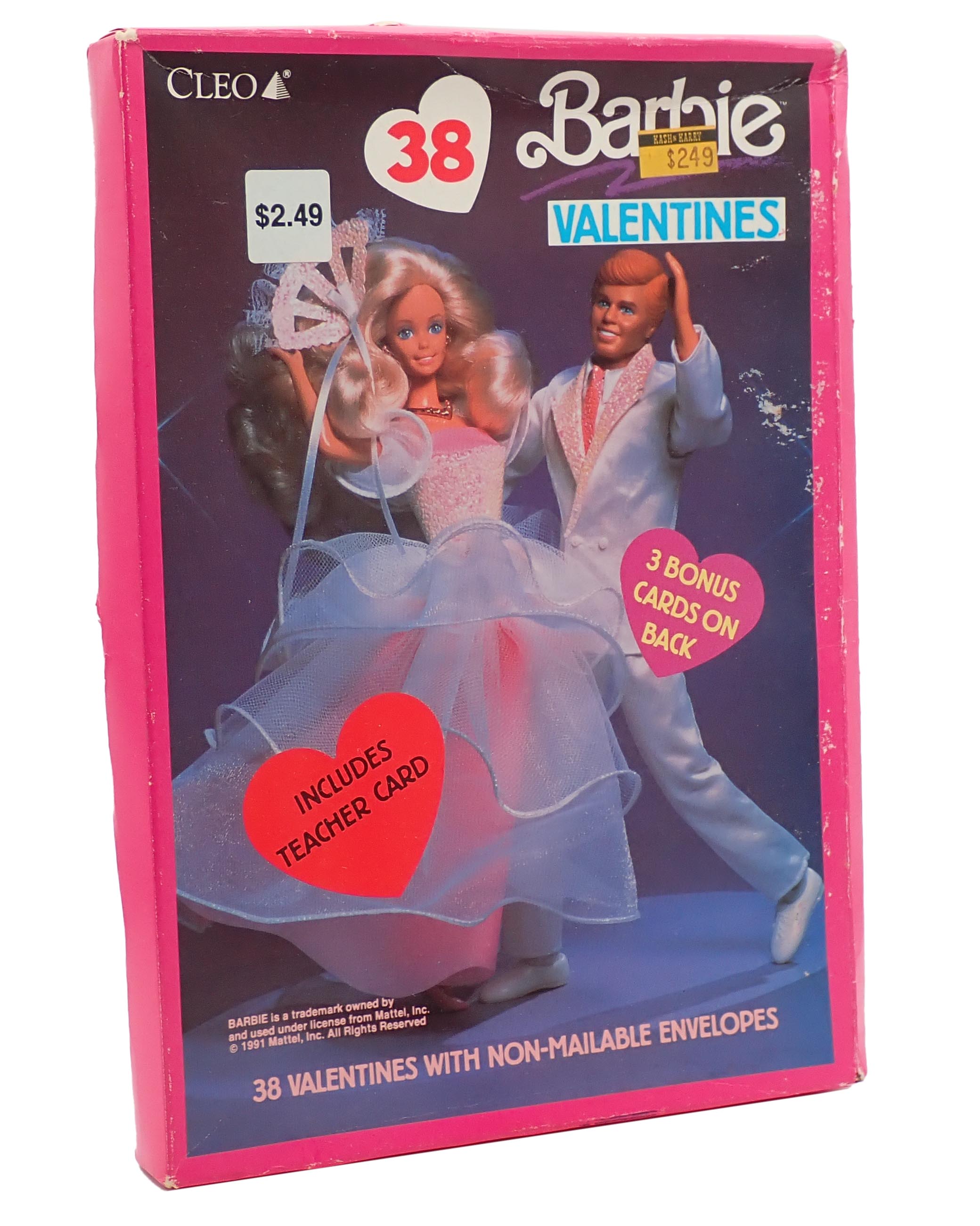 Barbie Valentines Cards and Non-Mailable Envelopes
