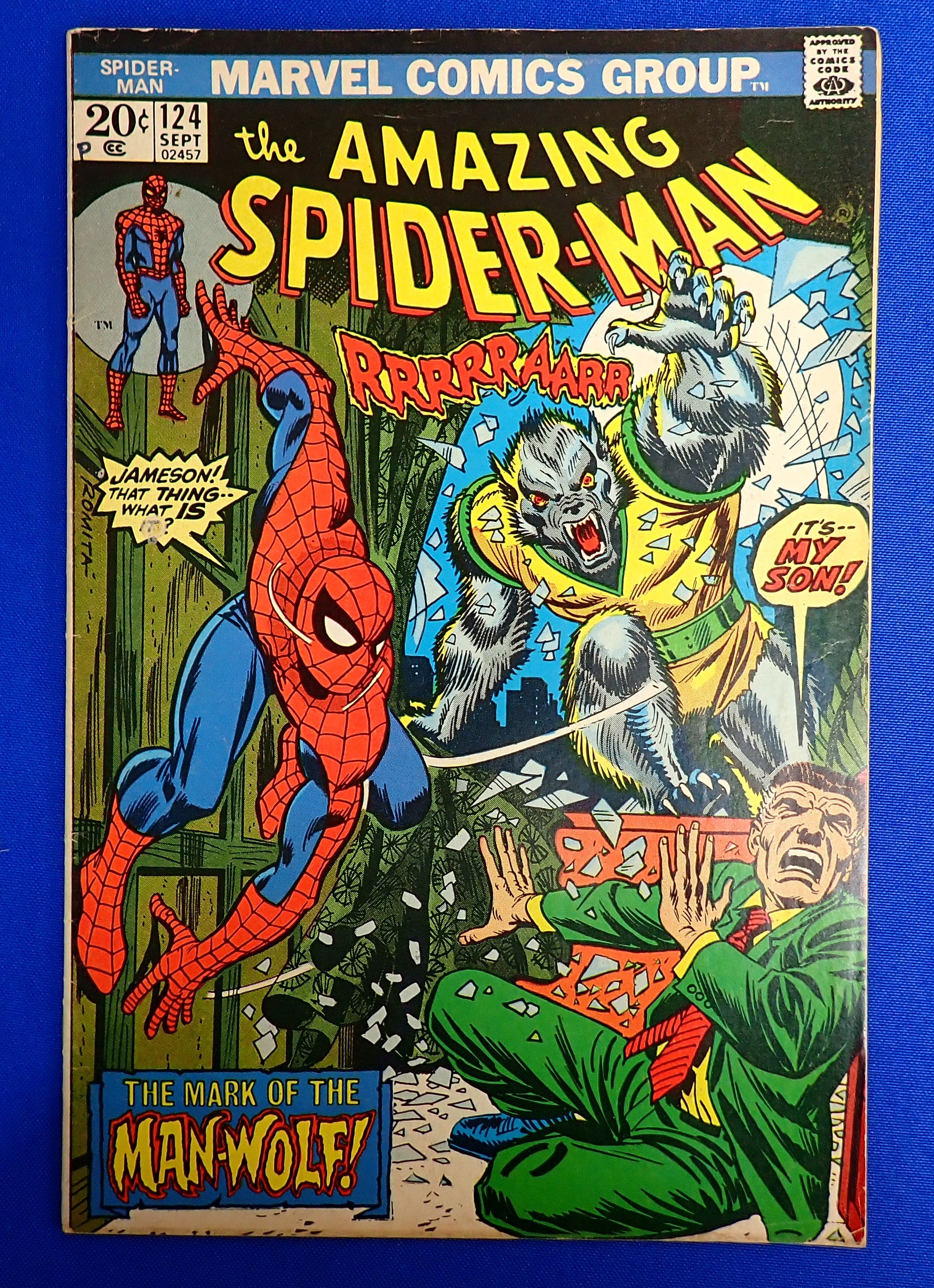 Amazing Spider-Man #124 (1973) - VG (4.0) - 1st App. of Man-Wolf
