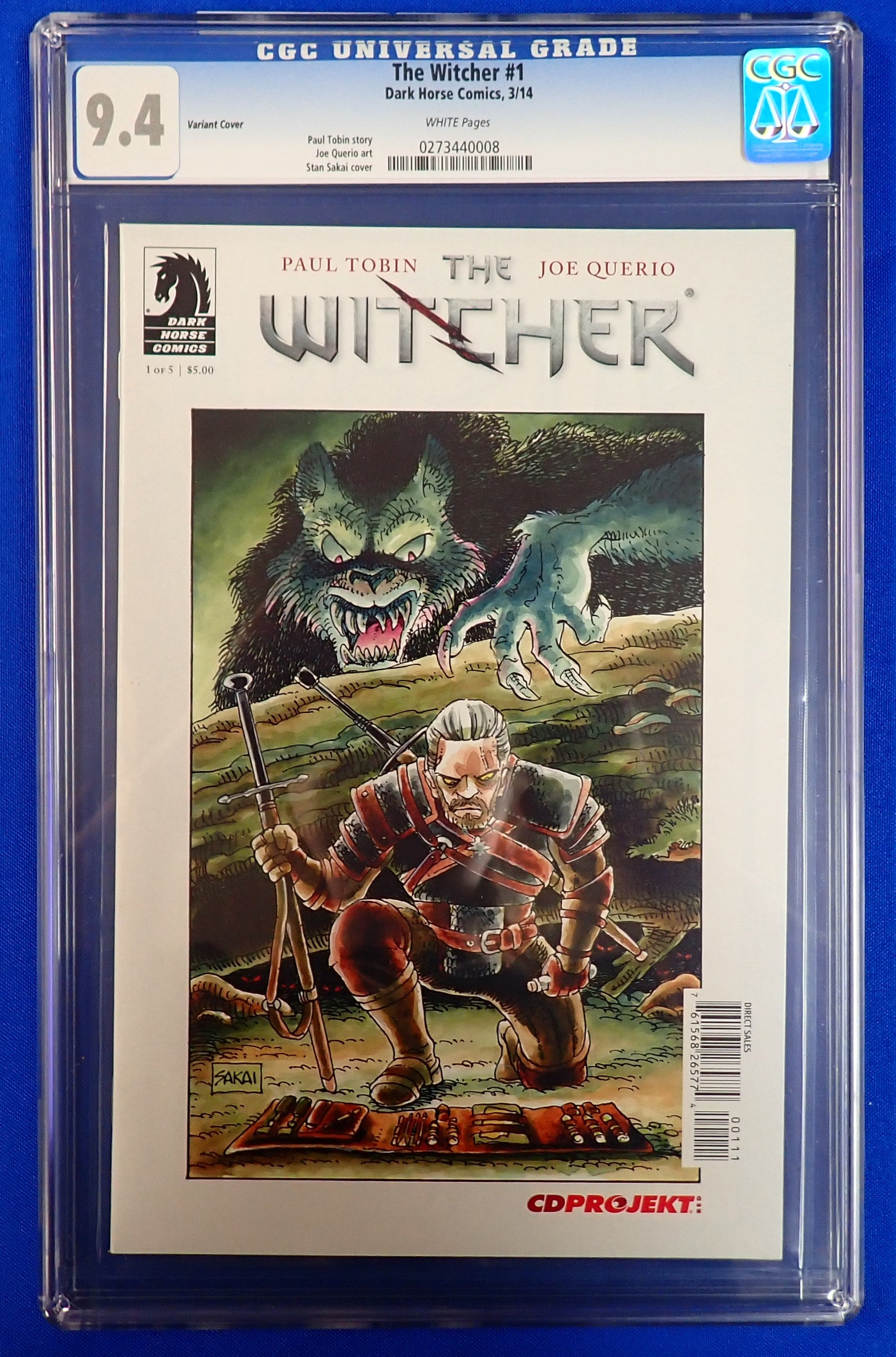 The Witcher #1 (2014) - CGC 9.4 - Stan Sakai Variant Cover
