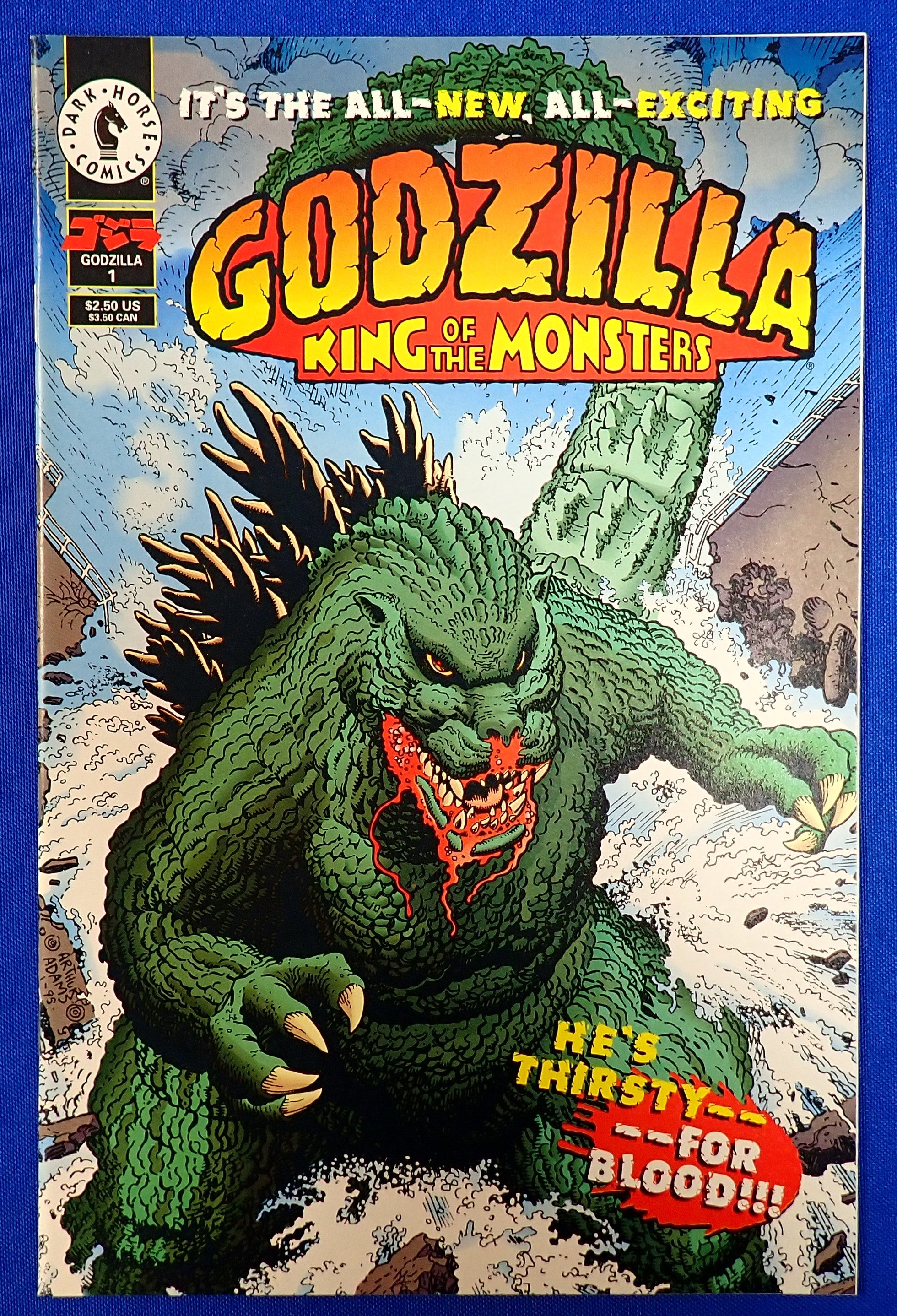 Godzilla: King of the Monsters (1995) - NM+ (9.2+) - Art Adams Cover