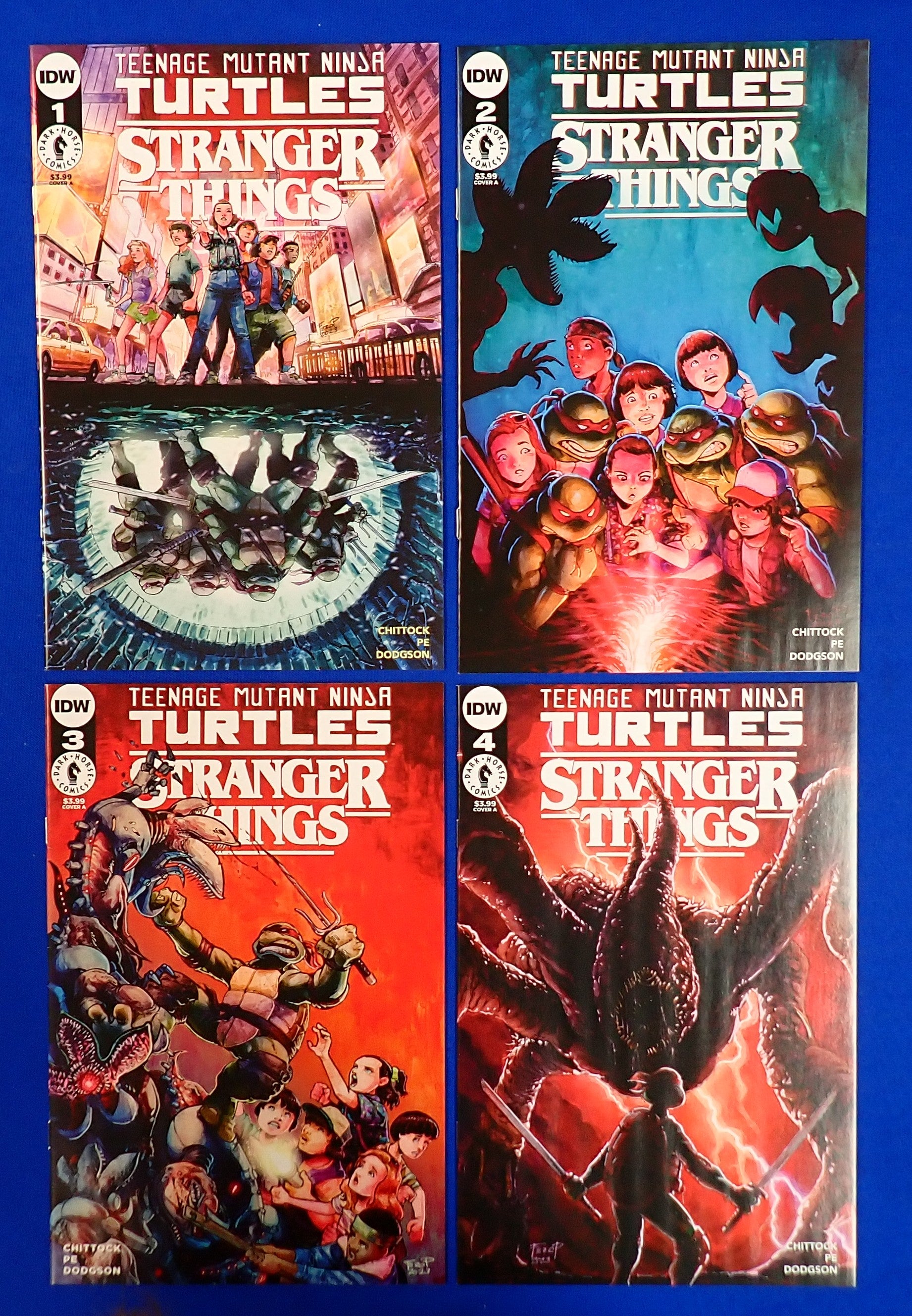 Teenage Mutant Ninja Turtles x Stranger Things #1-4 (2023) - NM+ (9.2+) - Complete Mini Series