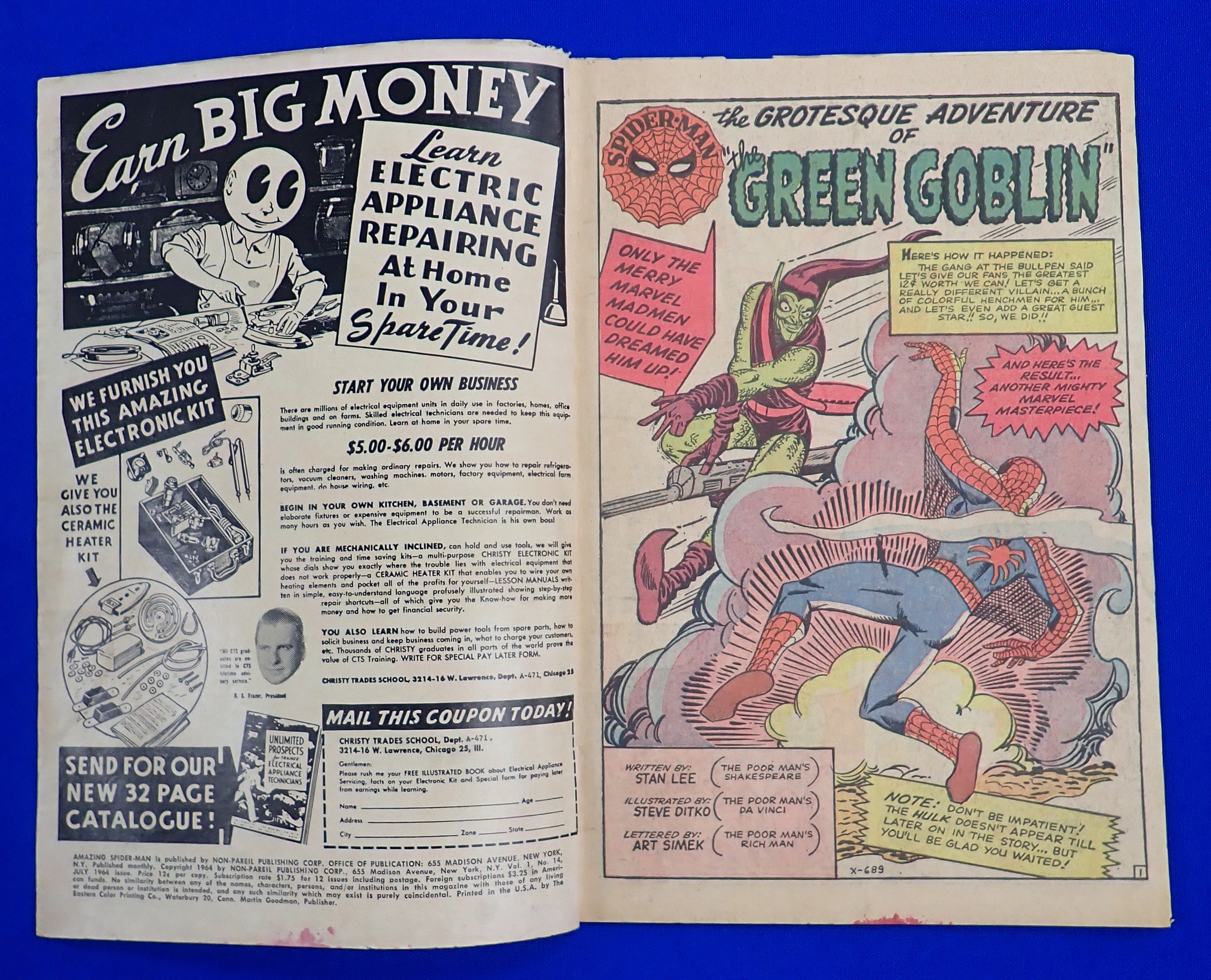 Amazing Spider-Man #14 (1964) - GD/VG- (3.0-3.5) - 1st App. Green Goblin