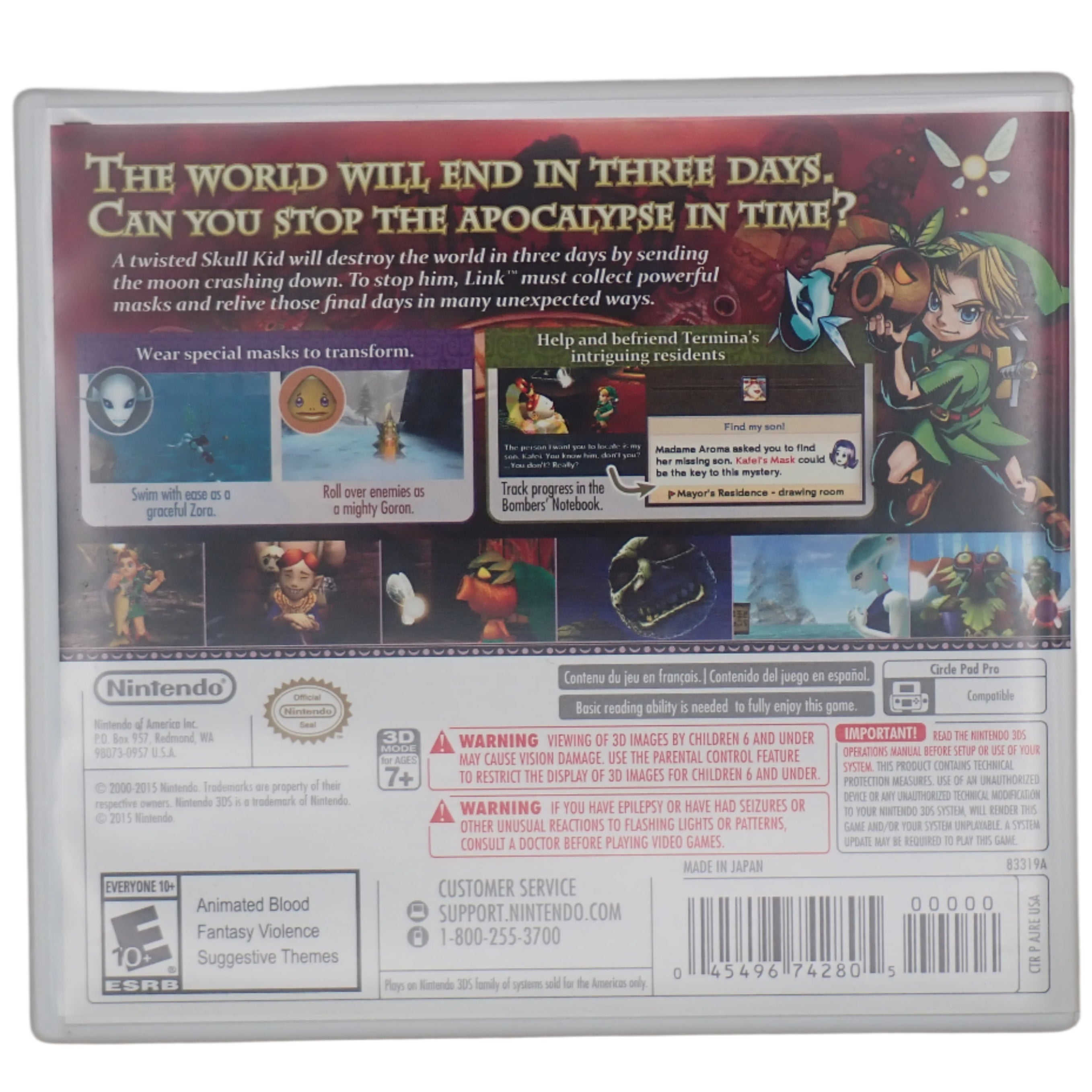 The Legend of Zelda Majora's Mask 3D - 3DS