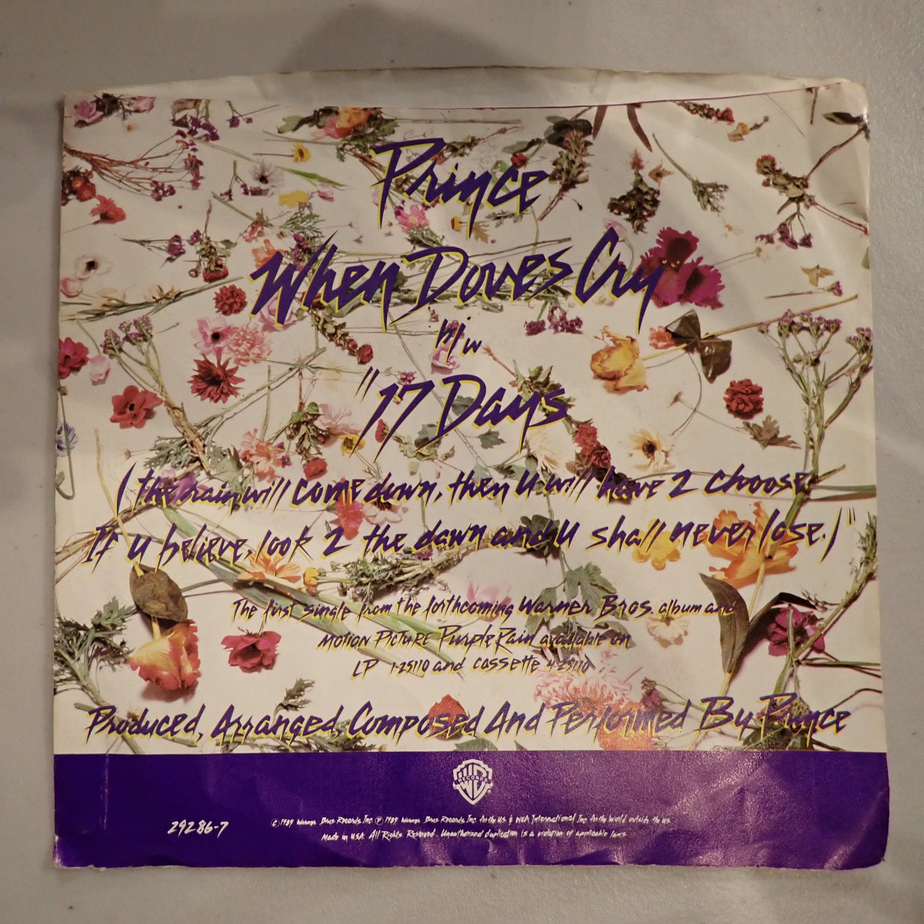 Prince And The Revolution - When Doves Cry/17 Days