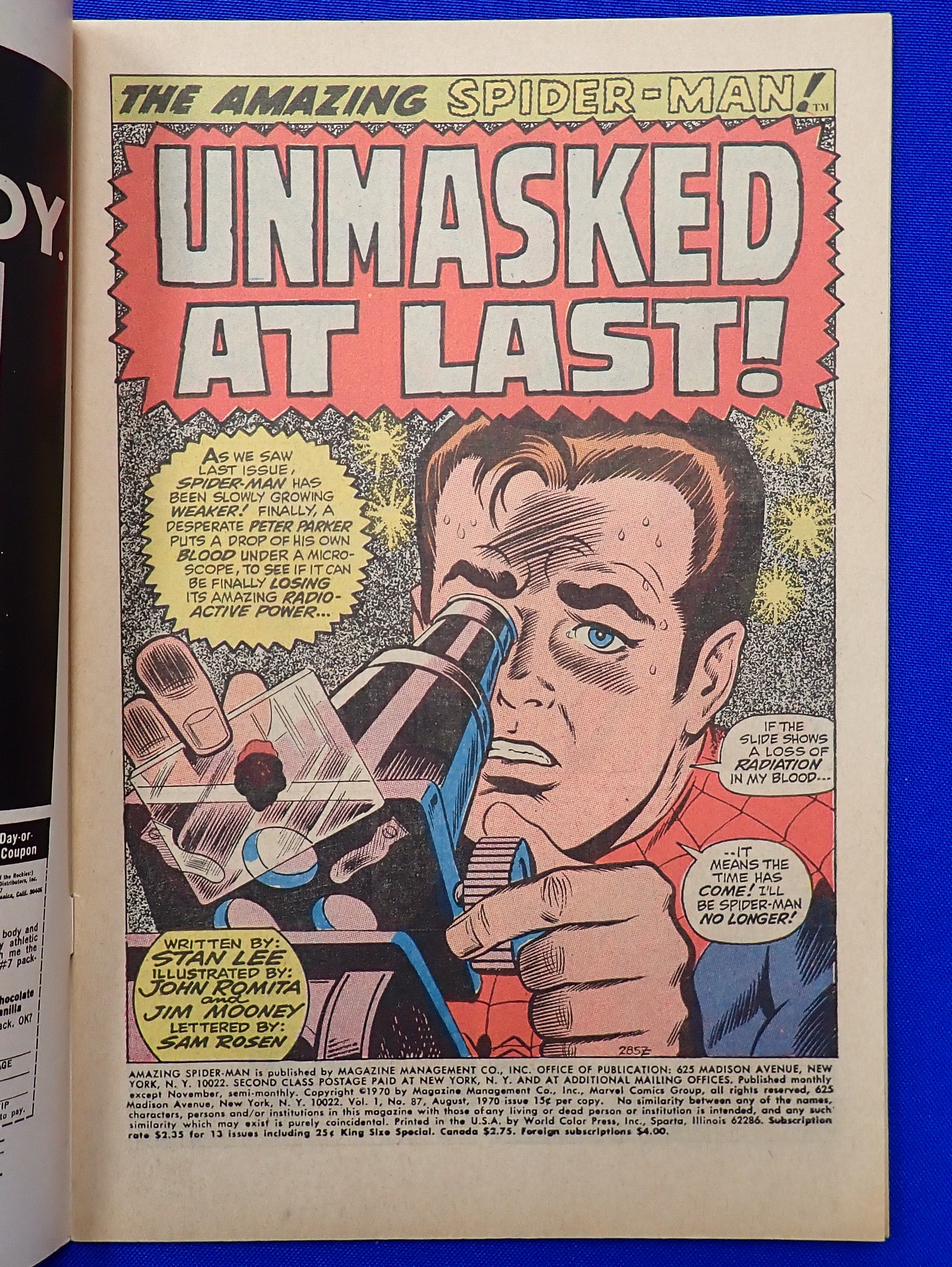 Amazing Spider-Man #87 (1970) - VF (8.0) - Bronze Age Issue