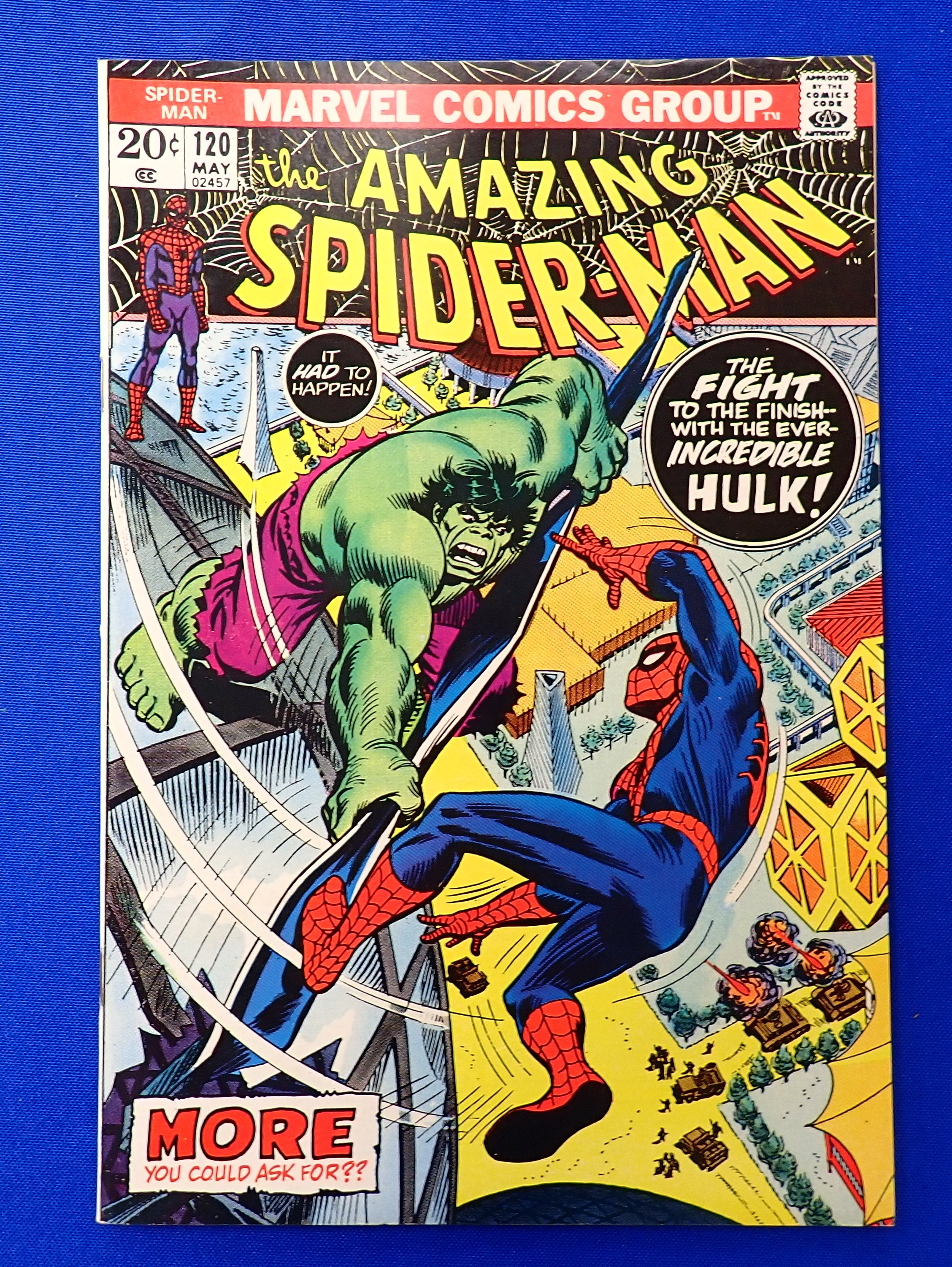 Amazing Spider-Man #120 (1973) - NM+ (9.2+) - Spider-Man v. Hulk pt.2
