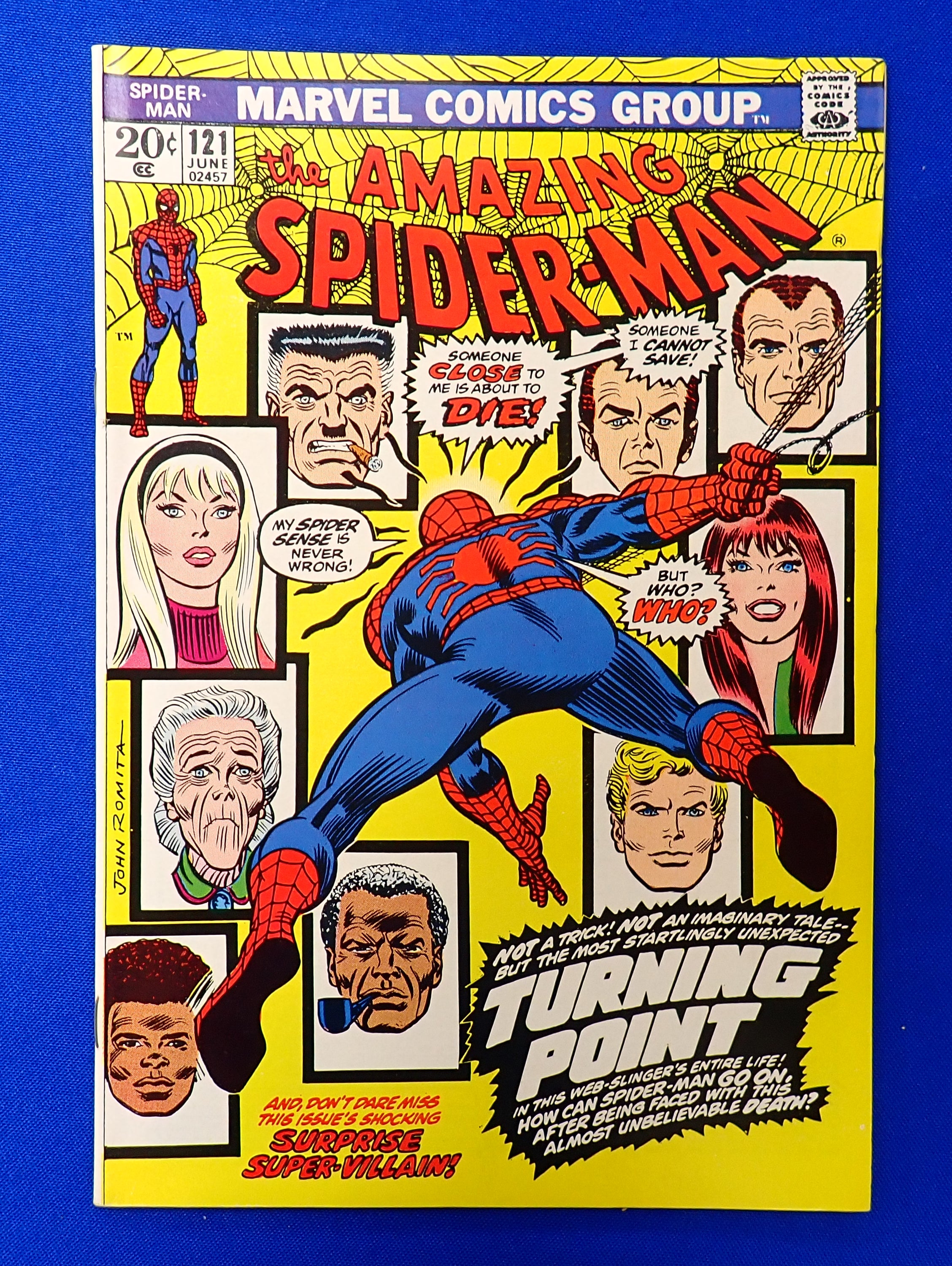Amazing Spider-Man #121 (1973) - VF+/NM (8.5-9.0) - Death of Gwen Stacy