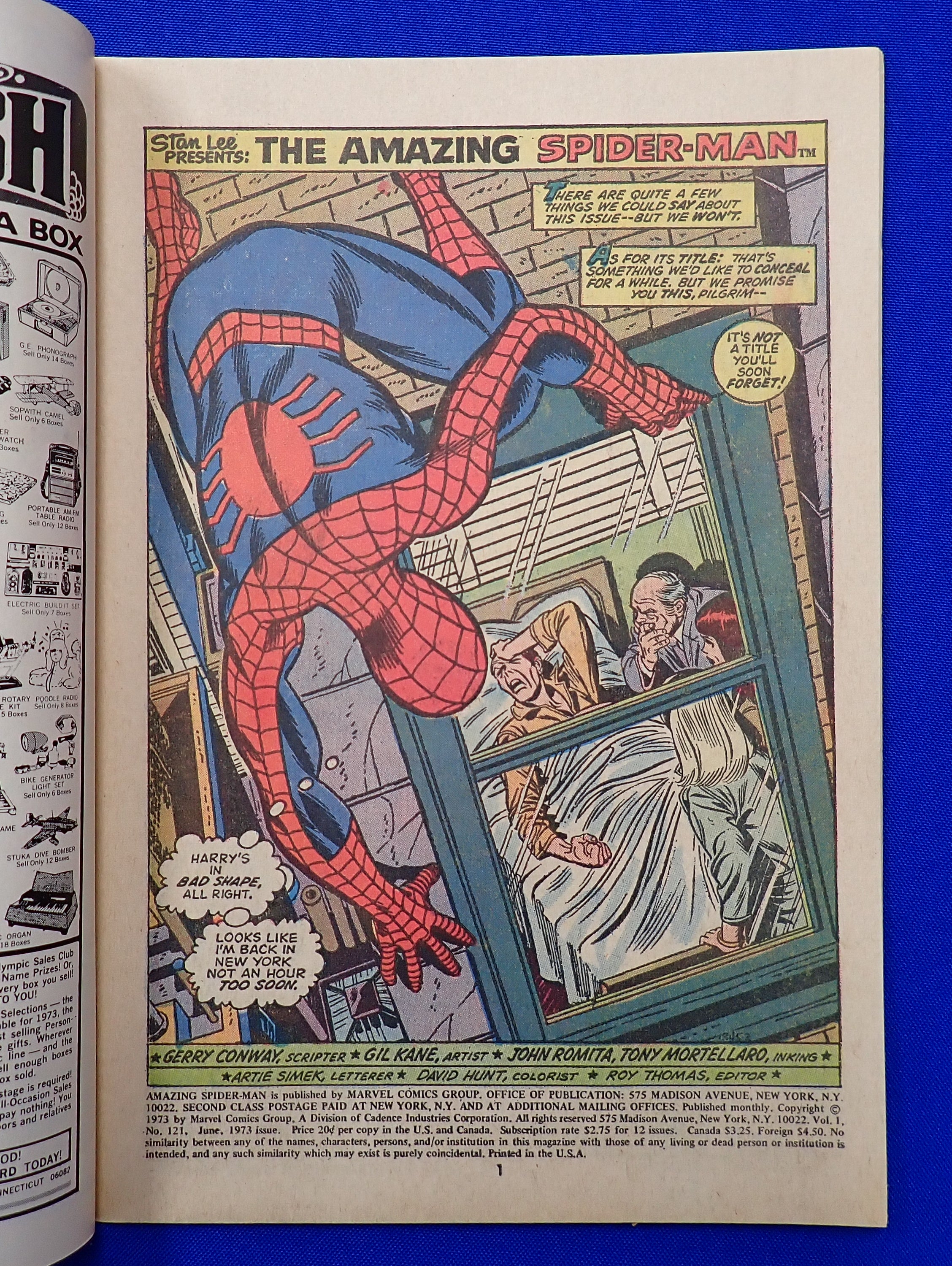 Amazing Spider-Man #121 (1973) - VF+/NM (8.5-9.0) - Death of Gwen Stacy