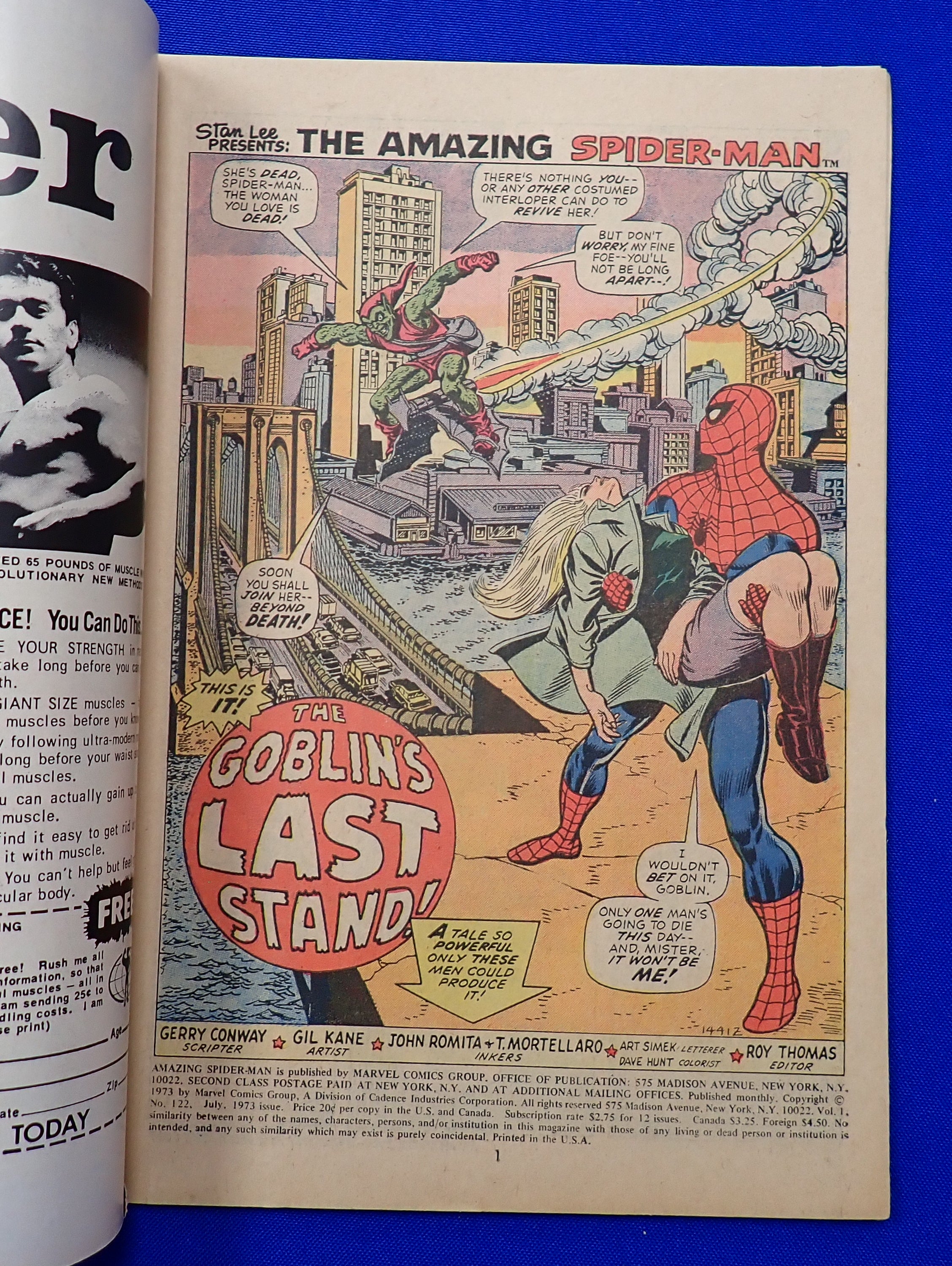 Amazing Spider-Man #122 (1973) - VF (8.0) - Death of Green Goblin.