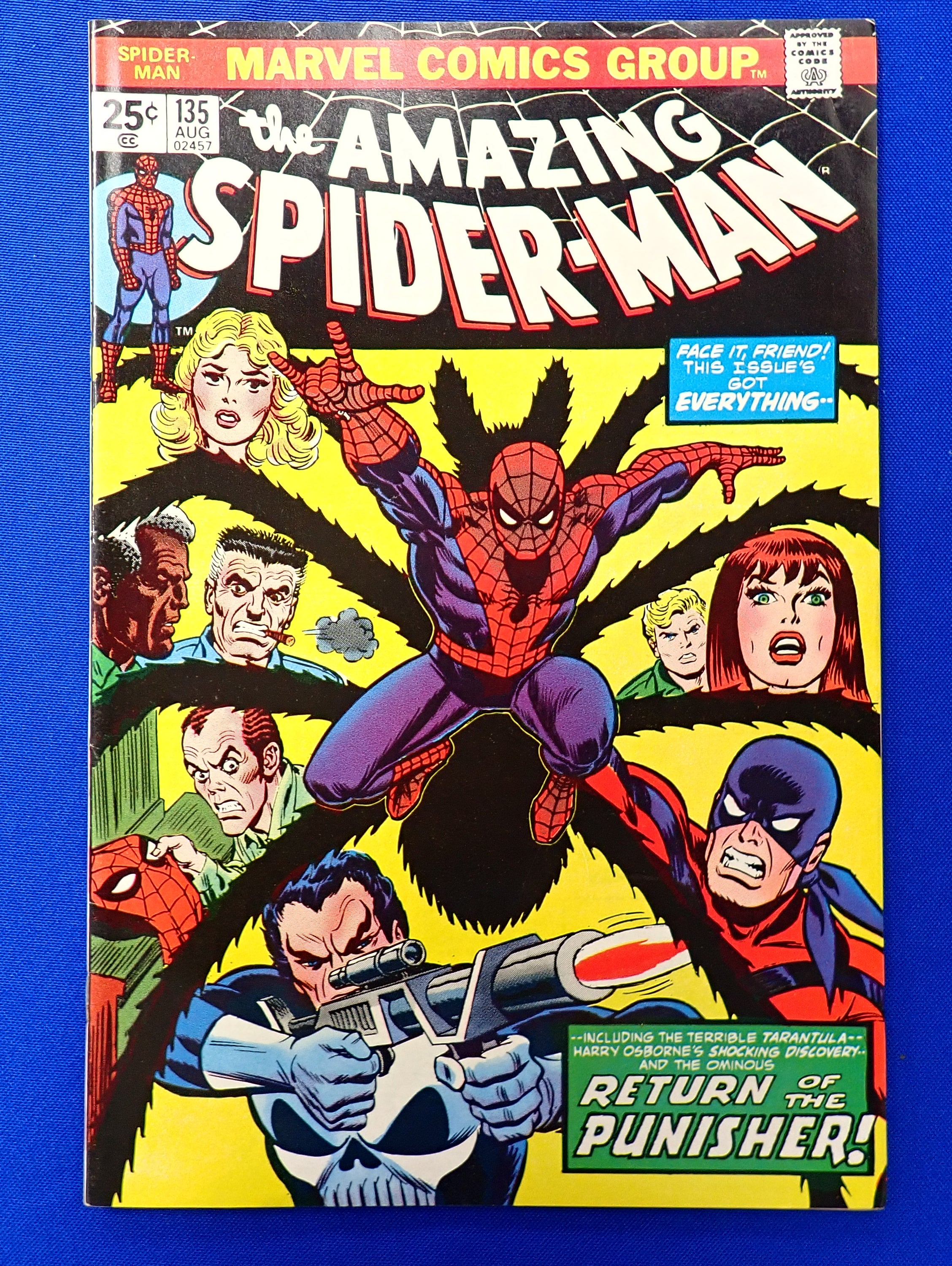 Amazing Spider-Man #135 (1974) - VF/VF+ (8.0-8.5) - 3rd App. Punisher