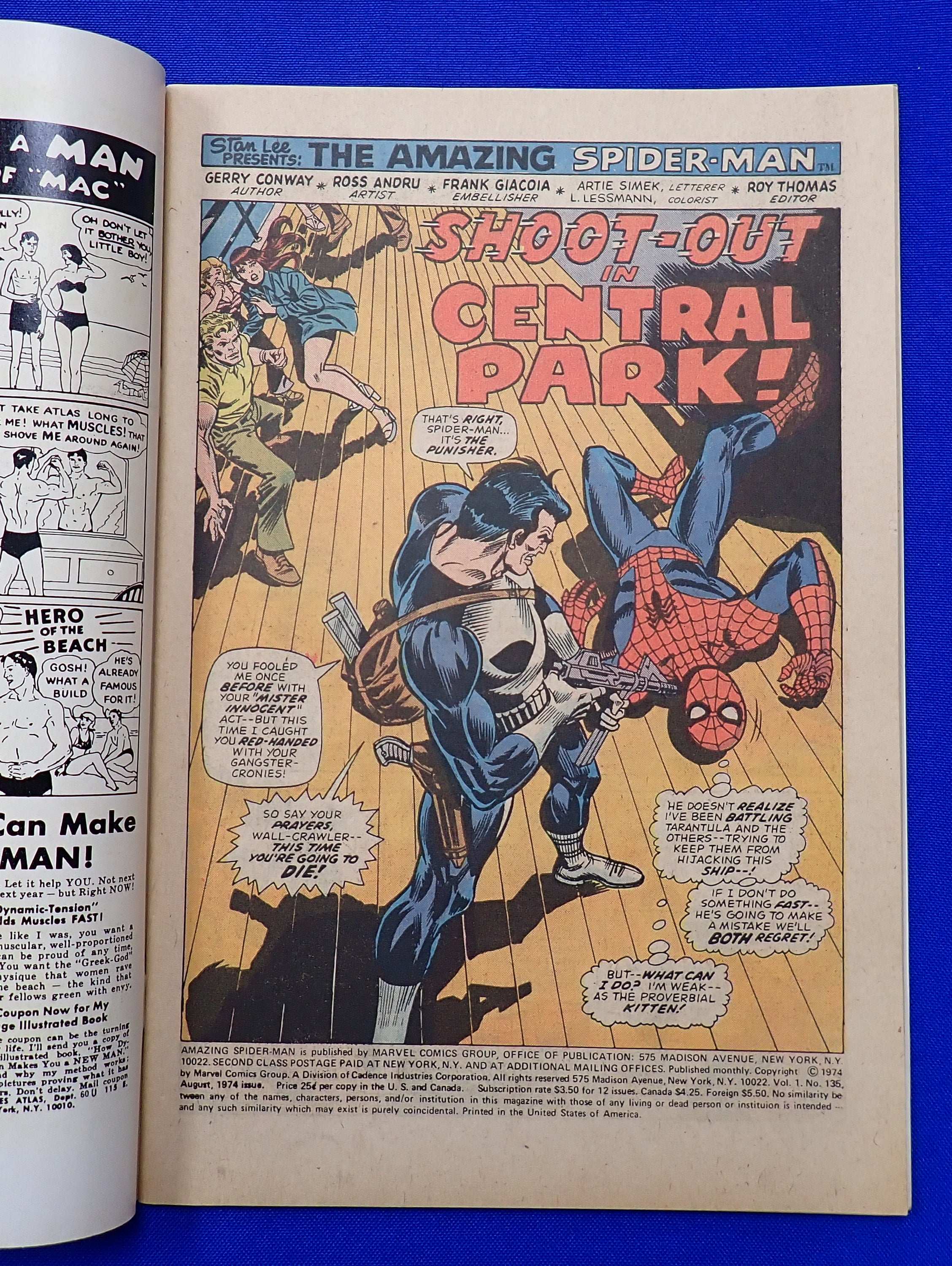Amazing Spider-Man #135 (1974) - VF/VF+ (8.0-8.5) - 3rd App. Punisher
