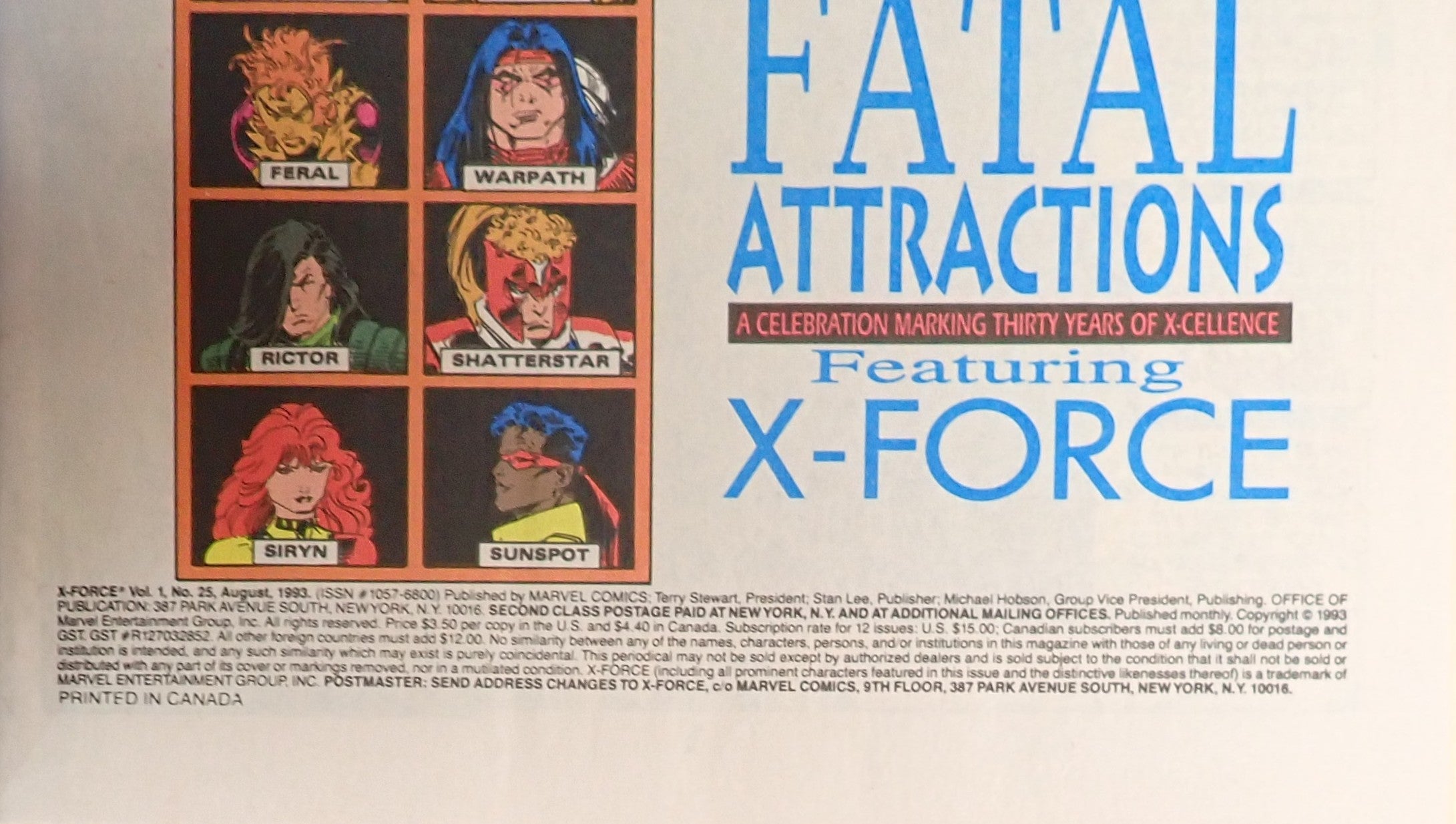 X-Men Fatal Attractions Hologram #1-6 Set (1993) - NM- (9.0) - Complete Set
