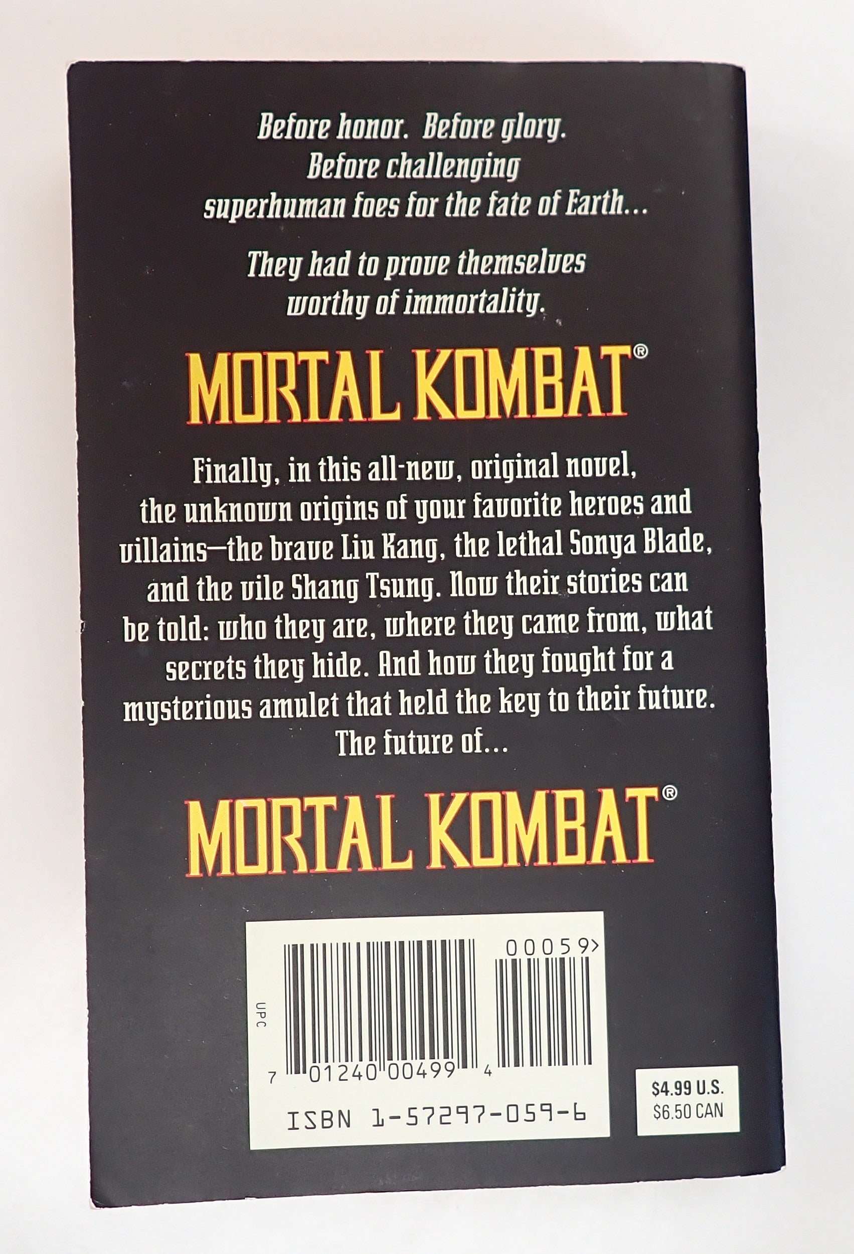 Mortal Kombat (1995) - Pocket Novel [Pre-Owned]