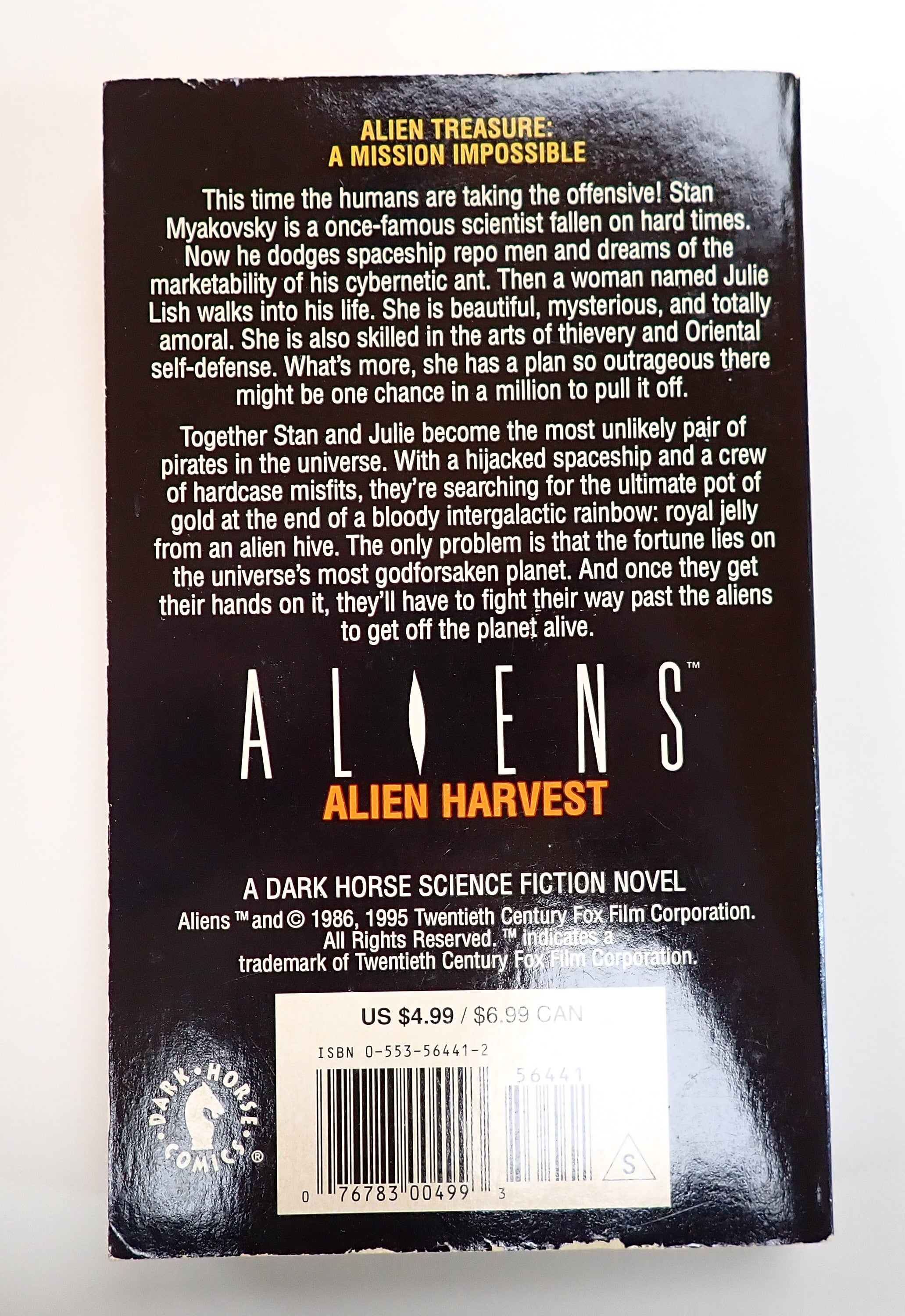 Aliens: Alien Harvest (1995) - Pocket Novel [Pre-Owned]