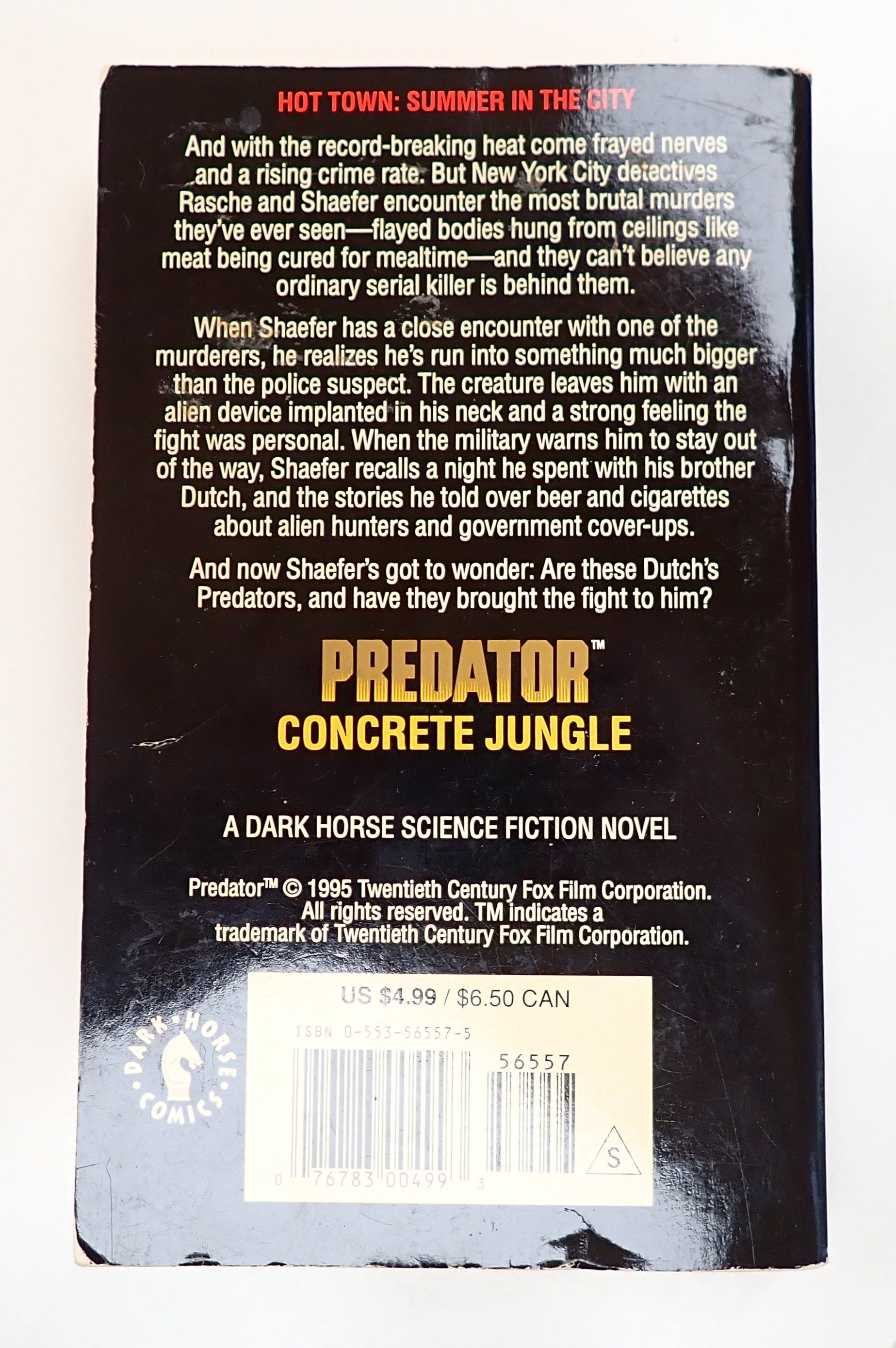 Predator: Concrete Jungle (1995) - Pocket Novel [Pre-Owned]