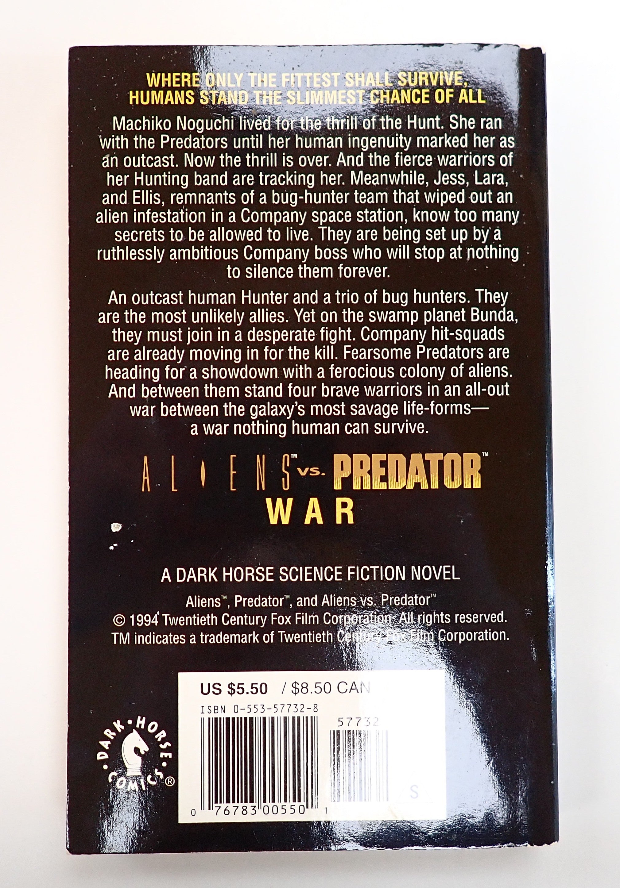 Aliens Vs. Predator: War (1999) - Pocket Novel [Pre-Owned]