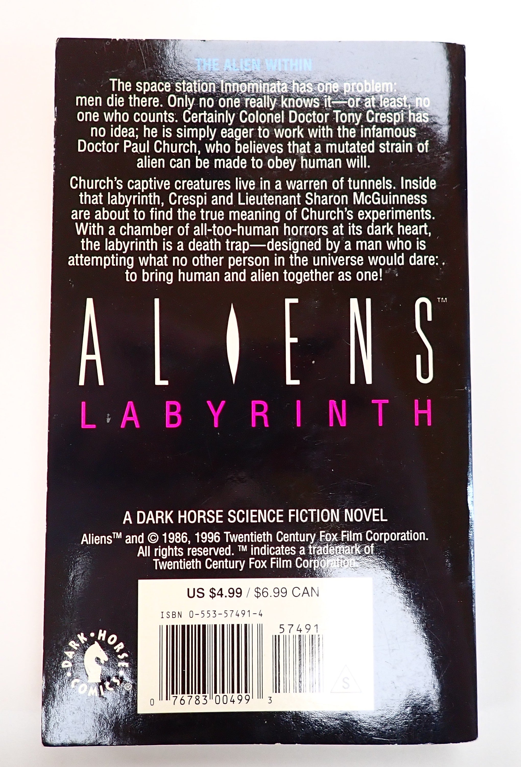 Aliens: Labyrinth (1996) - Pocket Novel [Pre-Owned]