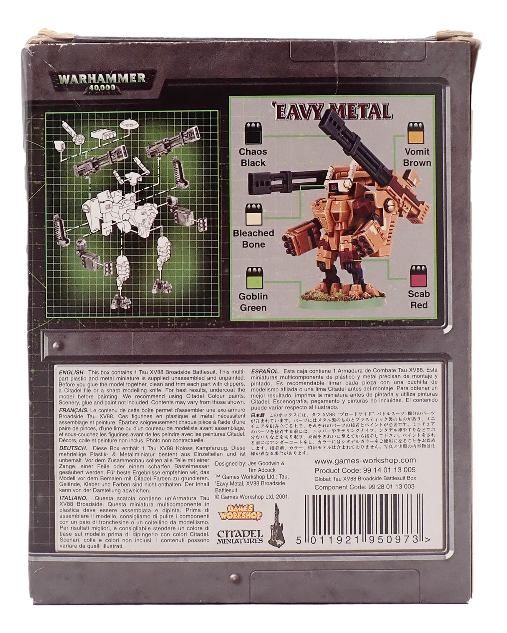 Warhammer 40k T'au XV88 Broadside Battlesuit (2001) [Pre-Owned]