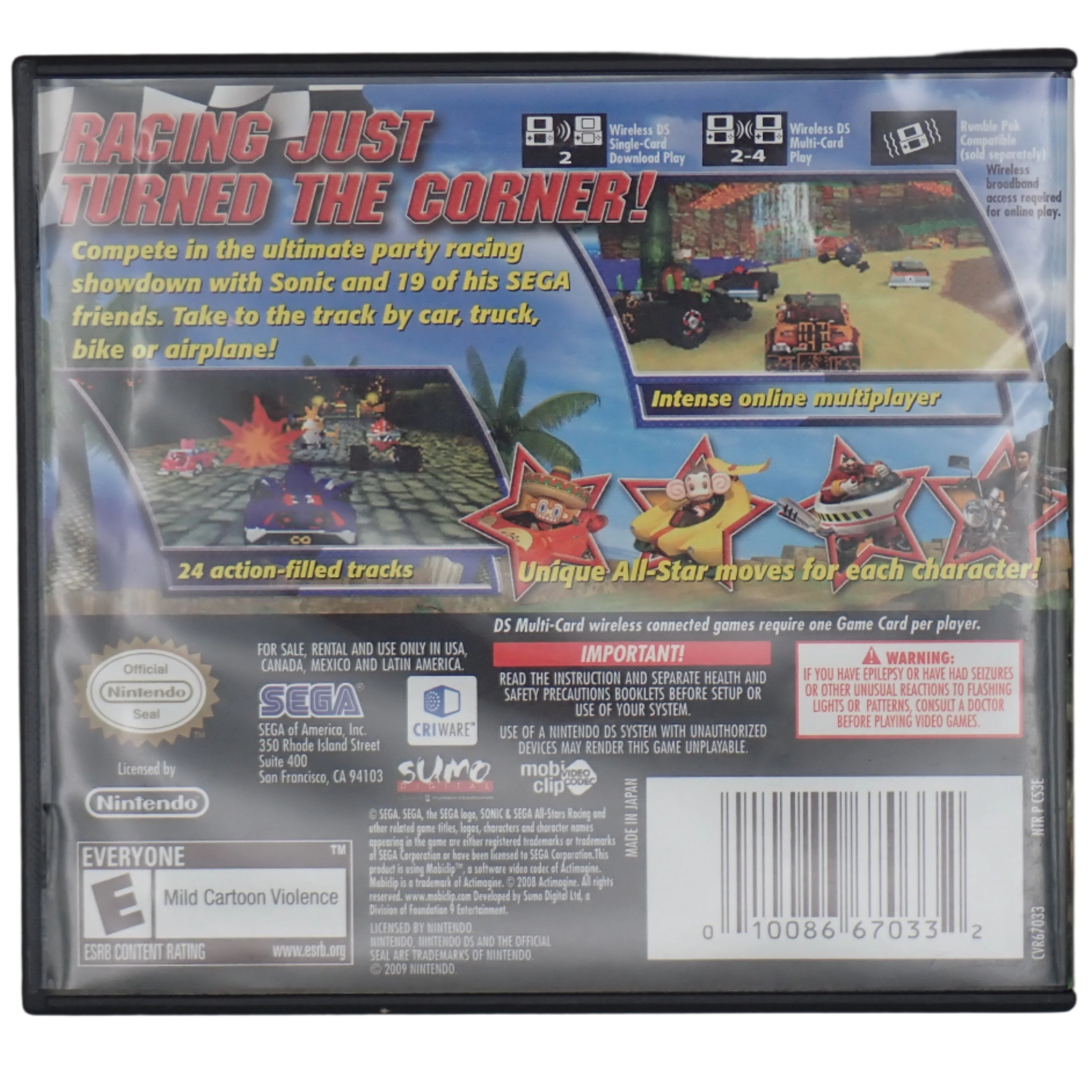 Sonic & Sega All-Stars Racing - DS