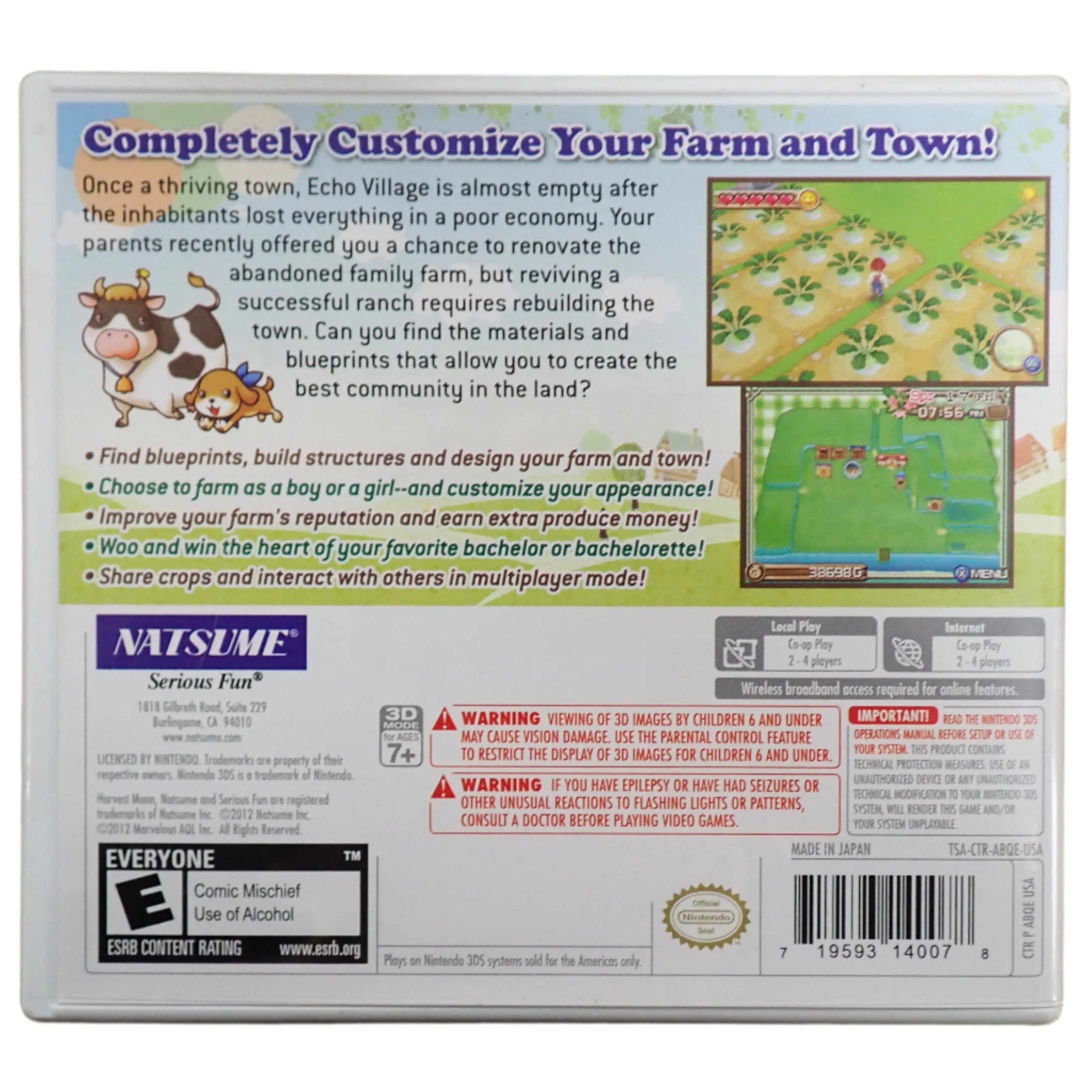 Harvest Moon 3D: A New Beginning - 3DS