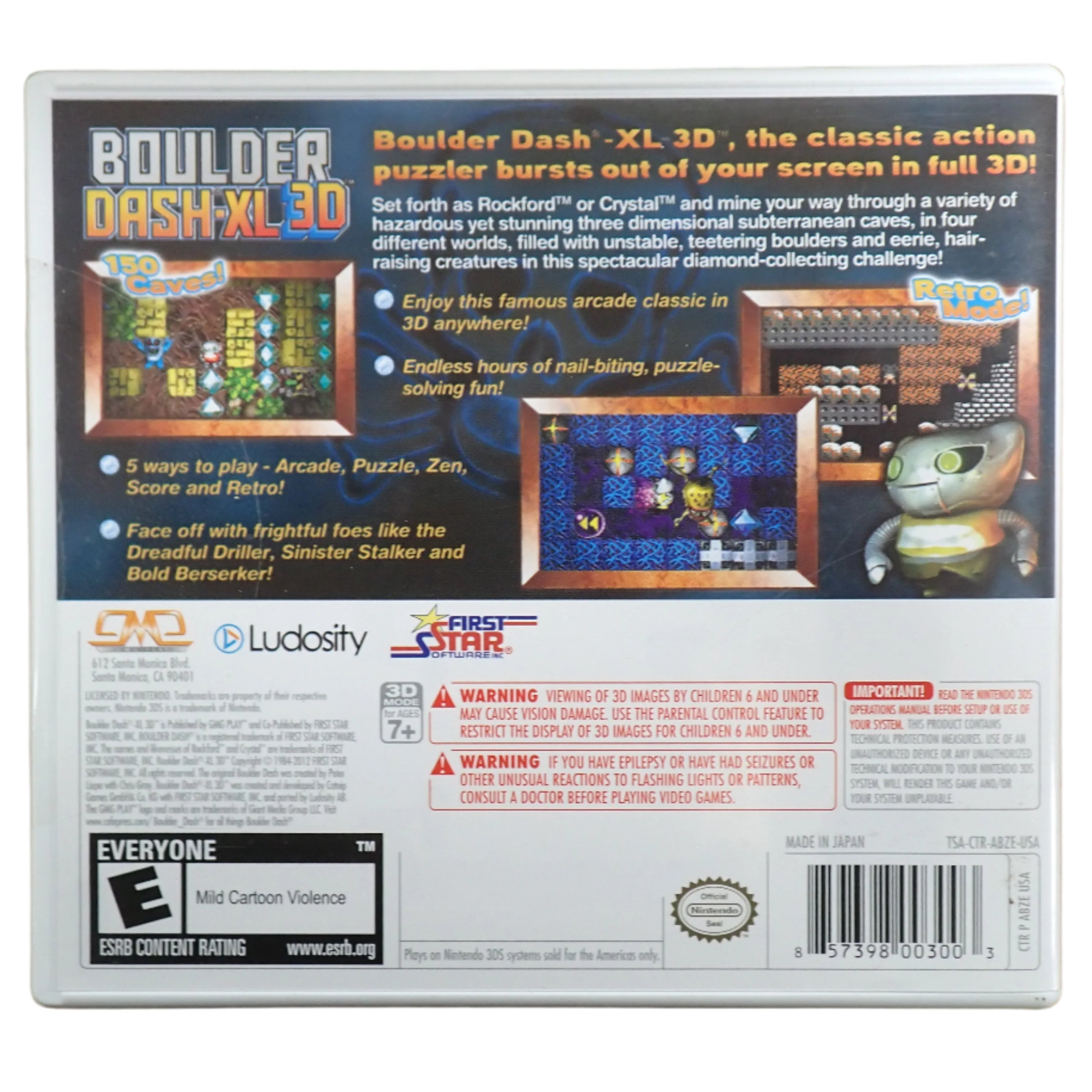 Boulder Dash XL 3D - 3DS