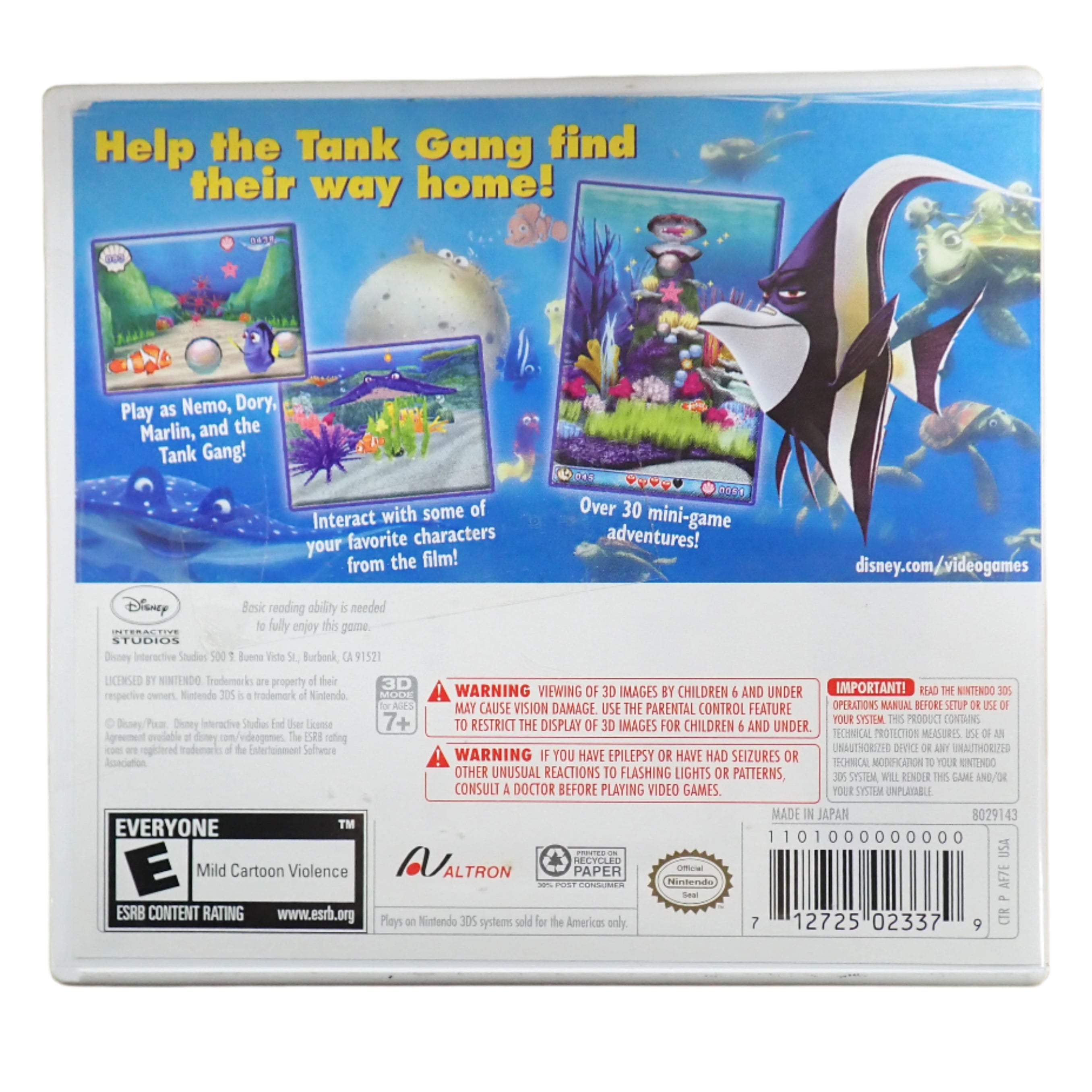 Finding Nemo: Escape to the Big Blue - 3DS