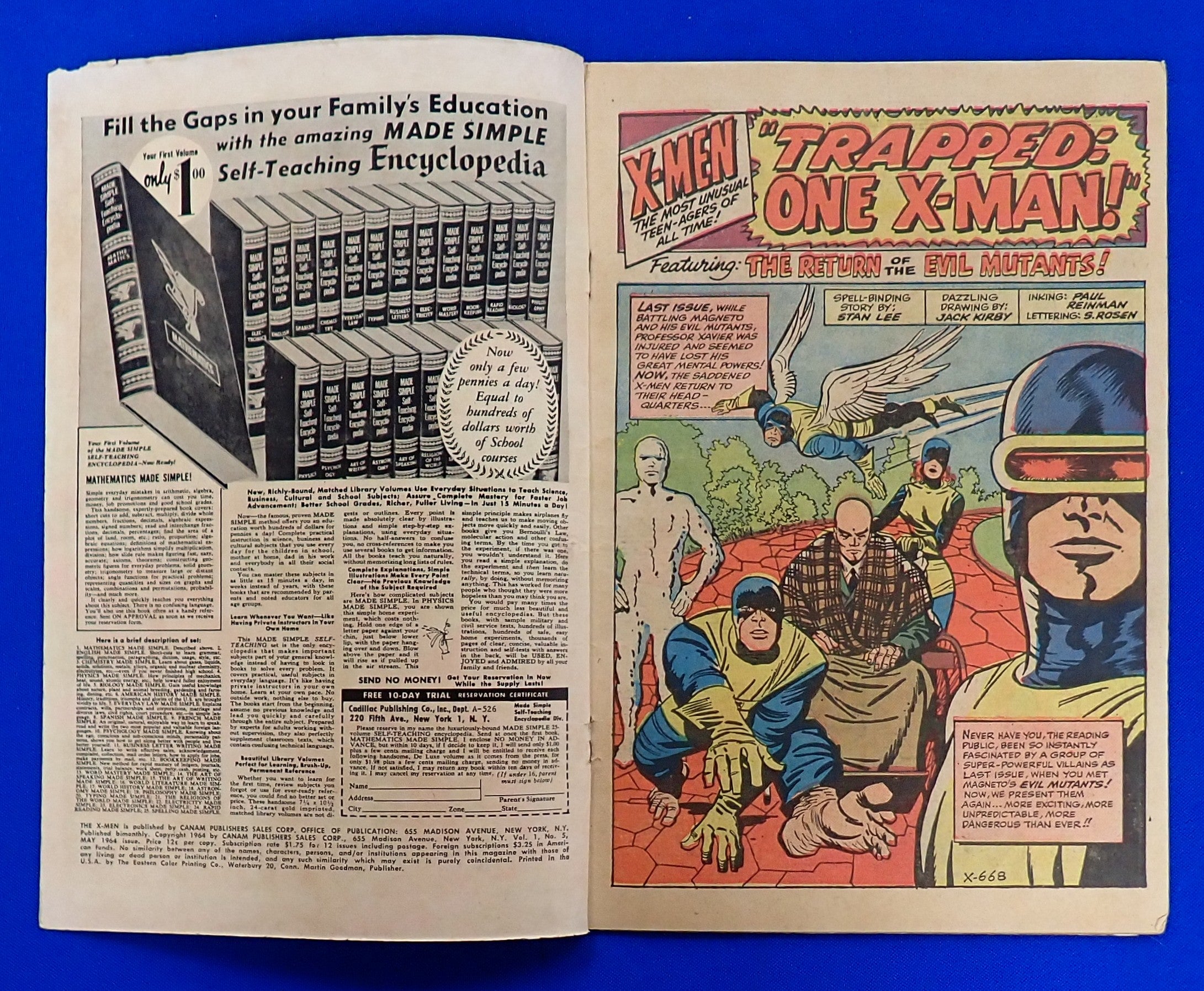 X-Men #5 (1964) - GD/GD- (1.8-2.0) - 3rd Magneto, 2nd Scarlet Witch & Quicksilver