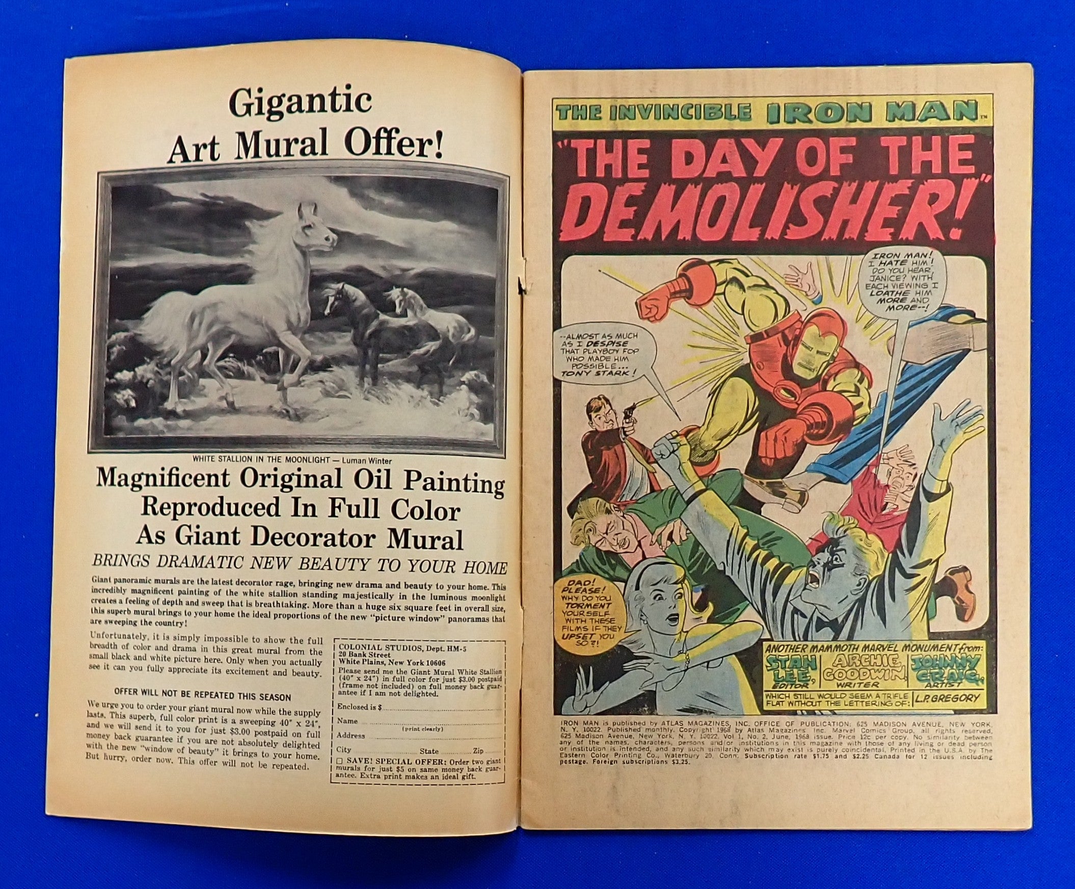 Iron Man #2 (1968) - GD/VG- (3.0-3.5) - 1st App. Janice Card