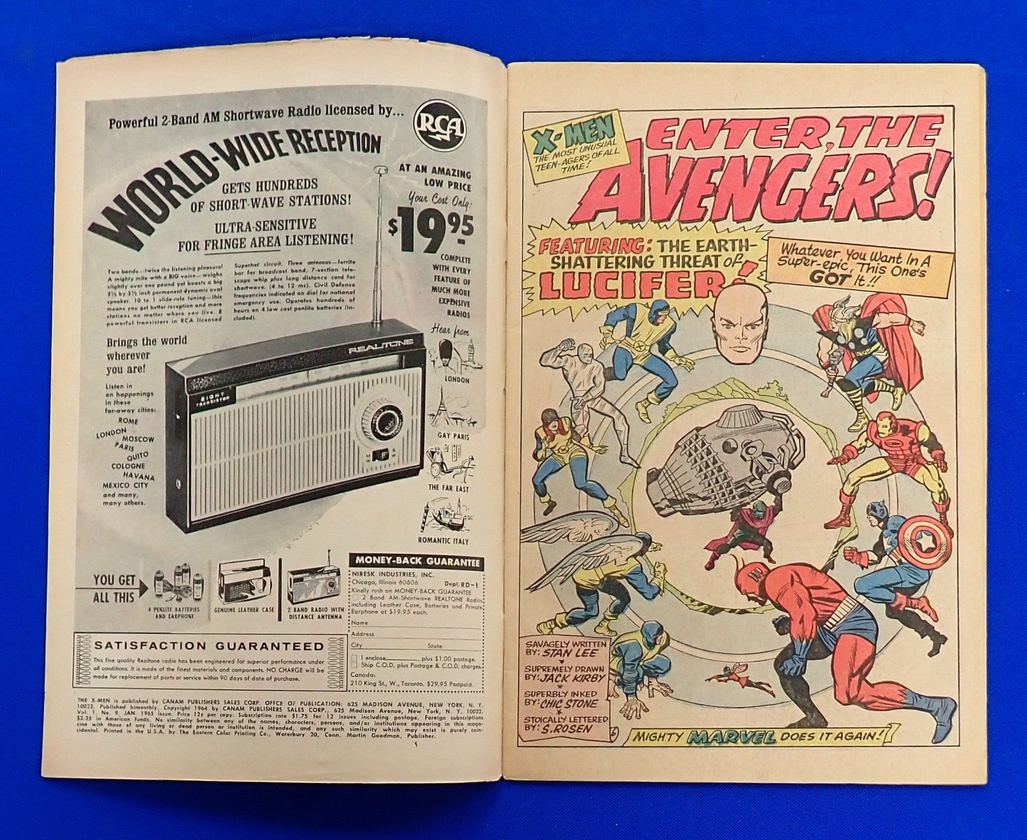 X-Men #9 (1965) - VG/VG+ (4.0-4.5) - 1st Meeting of X-Men & Avengers