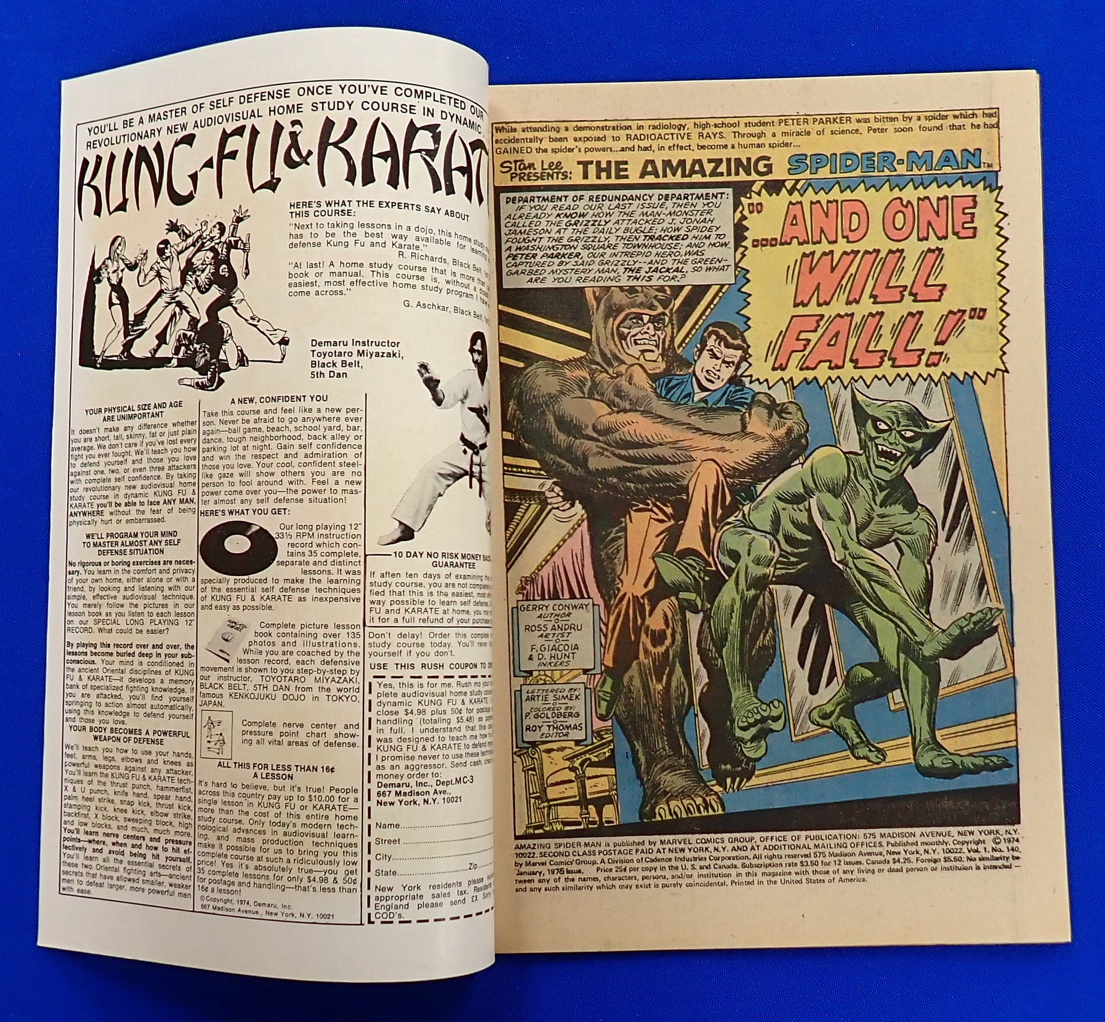 Amazing Spider-Man #140 (1975) - FN+/VF (6.5-7.0) - 1st App. Gloria Grant