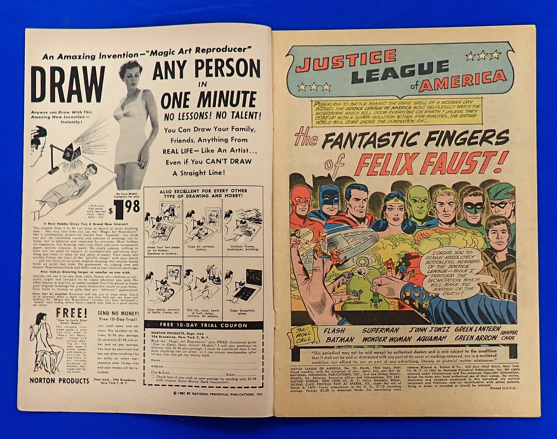 Justice League of America #10 (1962) - GD/GD- (1.8-2.0) - 1st App. Epoch
