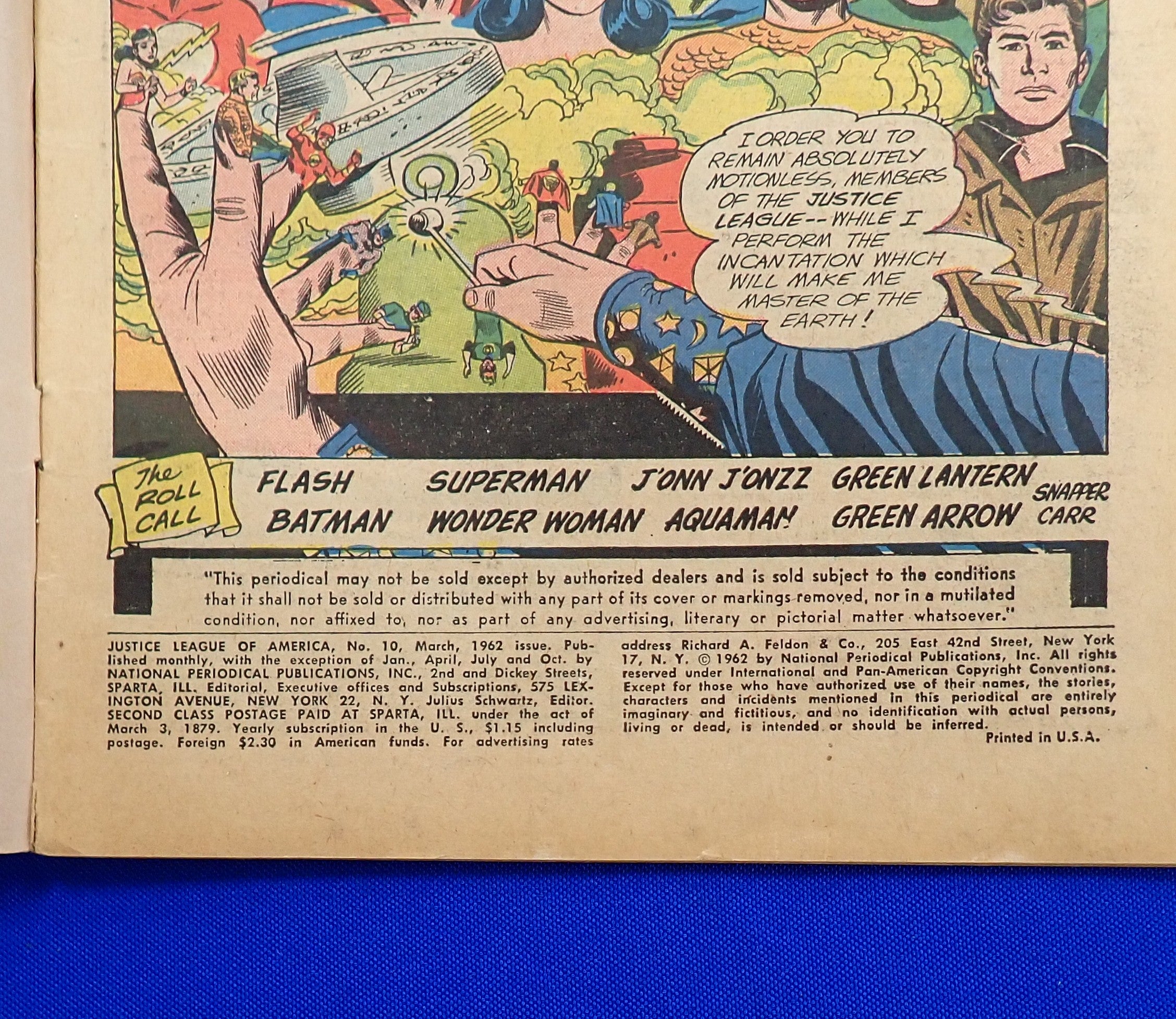 Justice League of America #10 (1962) - GD/GD- (1.8-2.0) - 1st App. Epoch