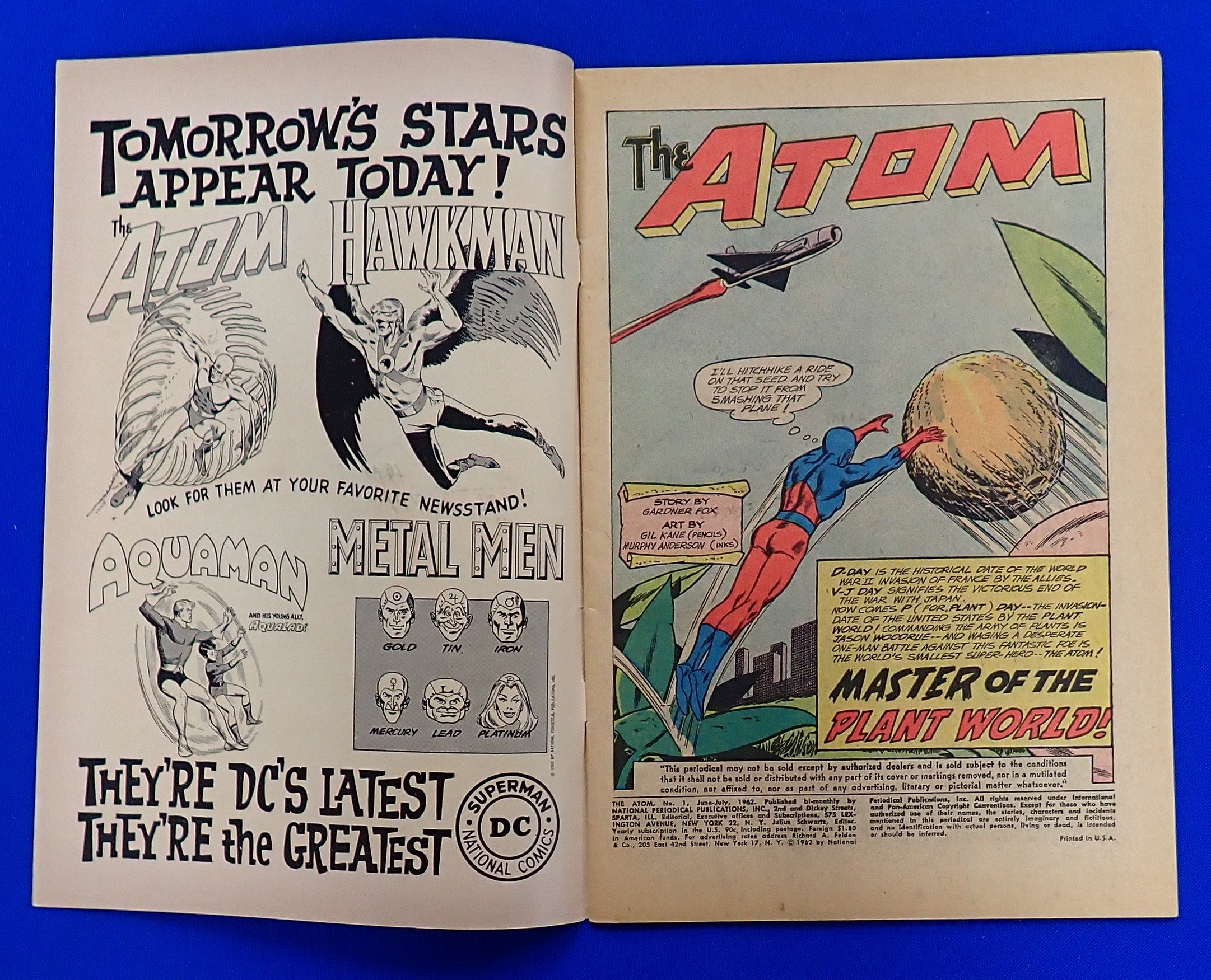 The Atom #1 (1962) - VG/FN- (5.0-5.5) - 1st App. Plant Master
