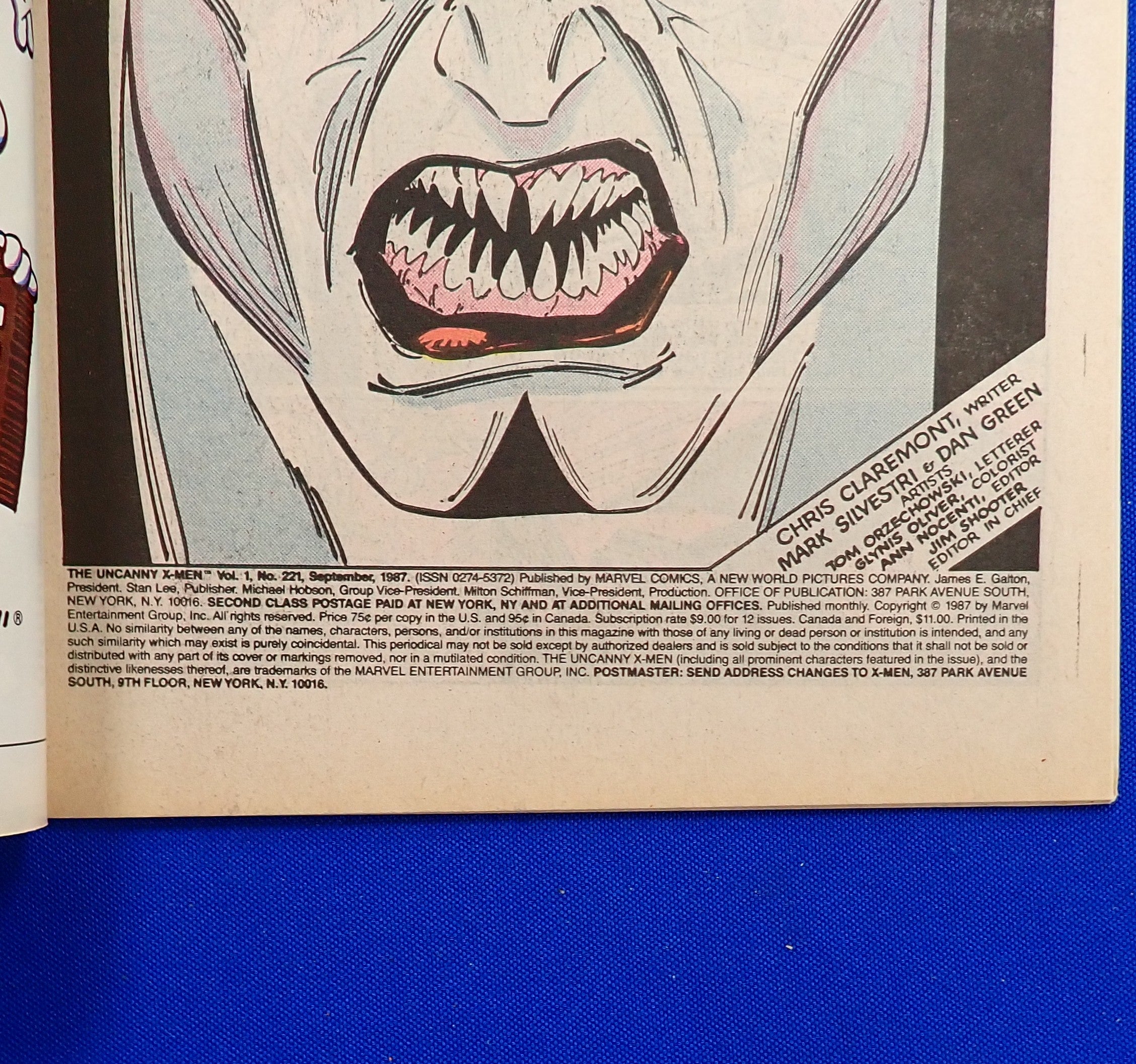 Uncanny X-Men #221 (1987) - VF/VF+ (8.0-8.5) - 1st Full App. Mr. Sinister