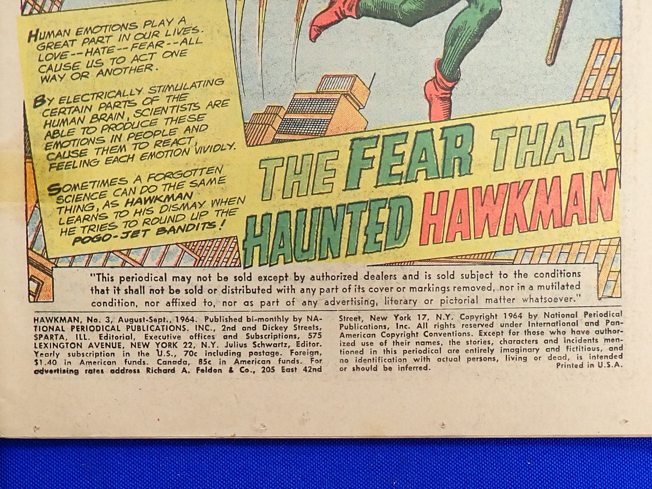 Hawkman #3 (1964) - GD/VG- (3.0-3.5) - Early Hawkman
