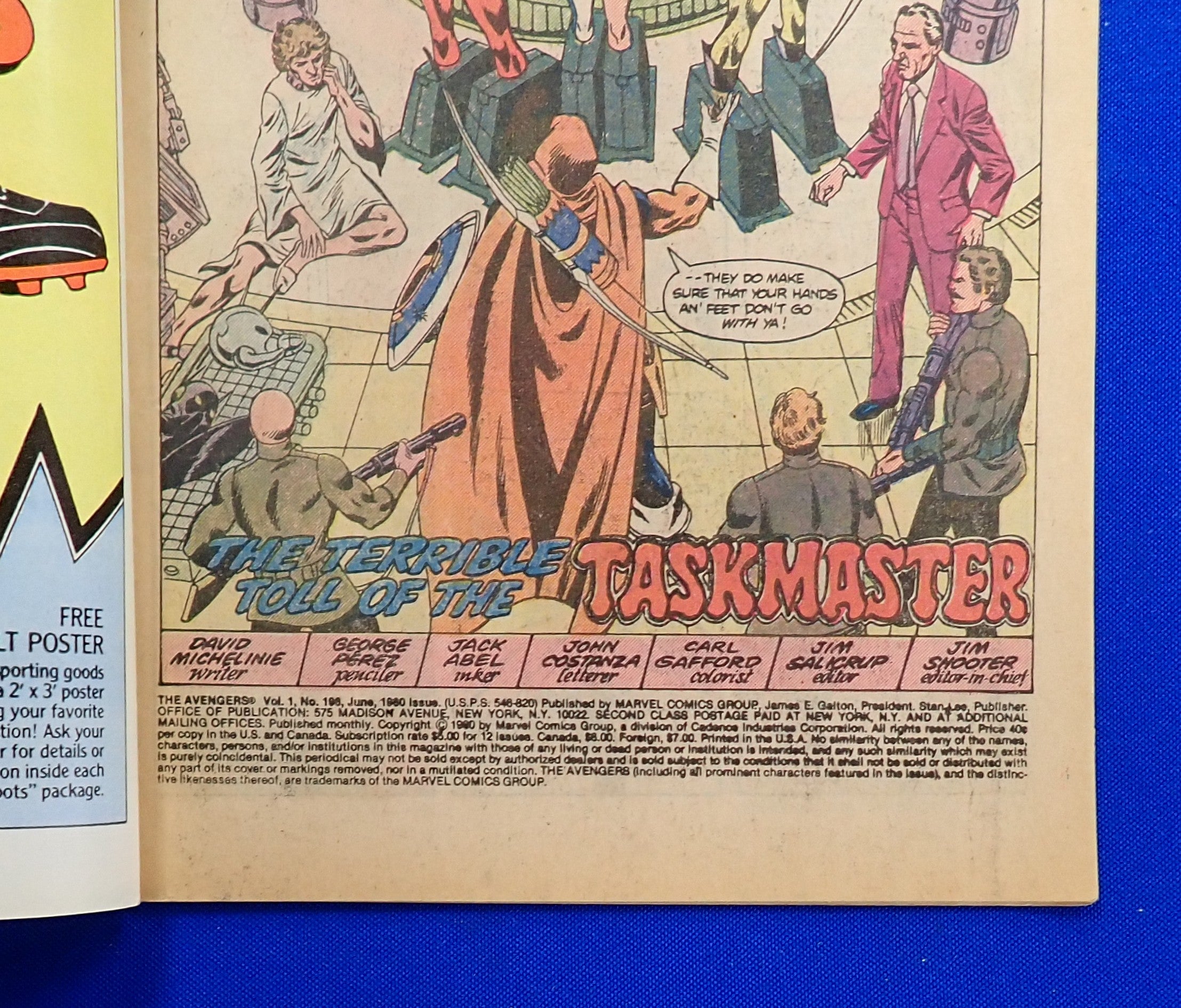 Avengers #196 (1989) - VG+/FN (4.5-5.0) - 1st Taskmaster App.