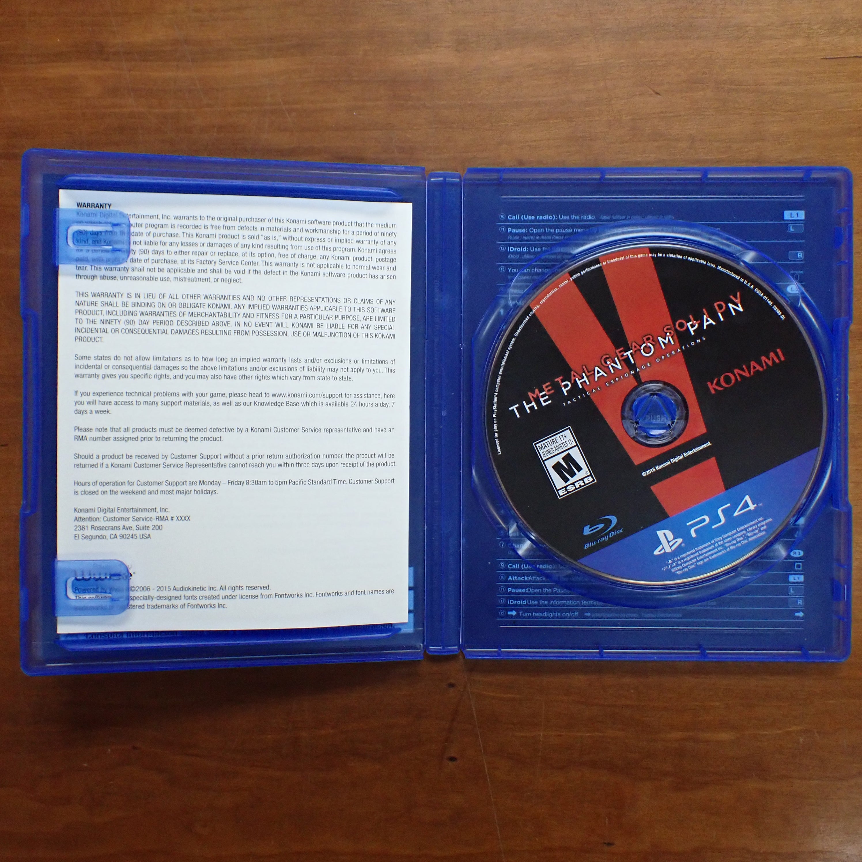 Metal Gear Solid V: The Phantom Pain - PS4