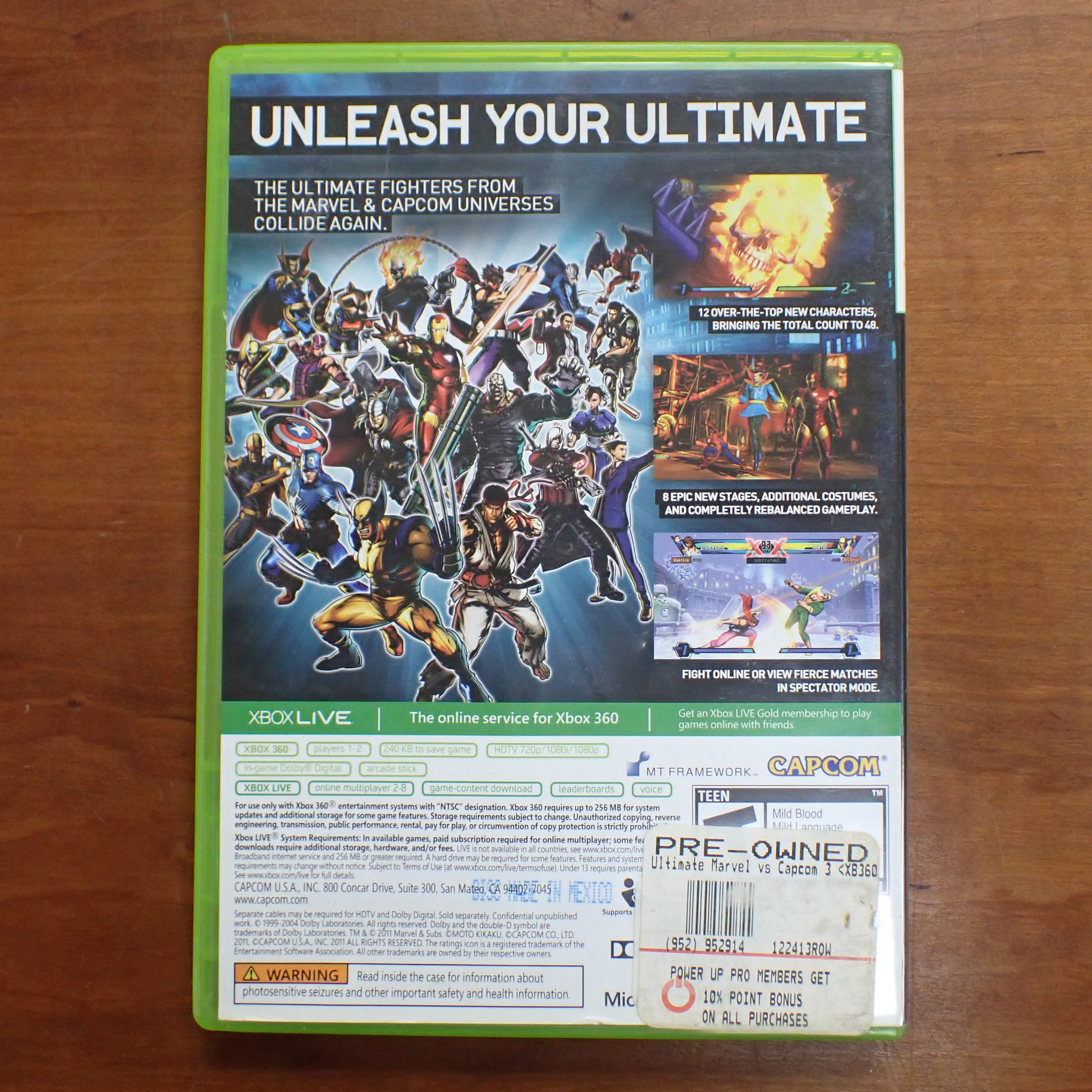 Ultimate Marvel vs Capcom 3: Xbox 360