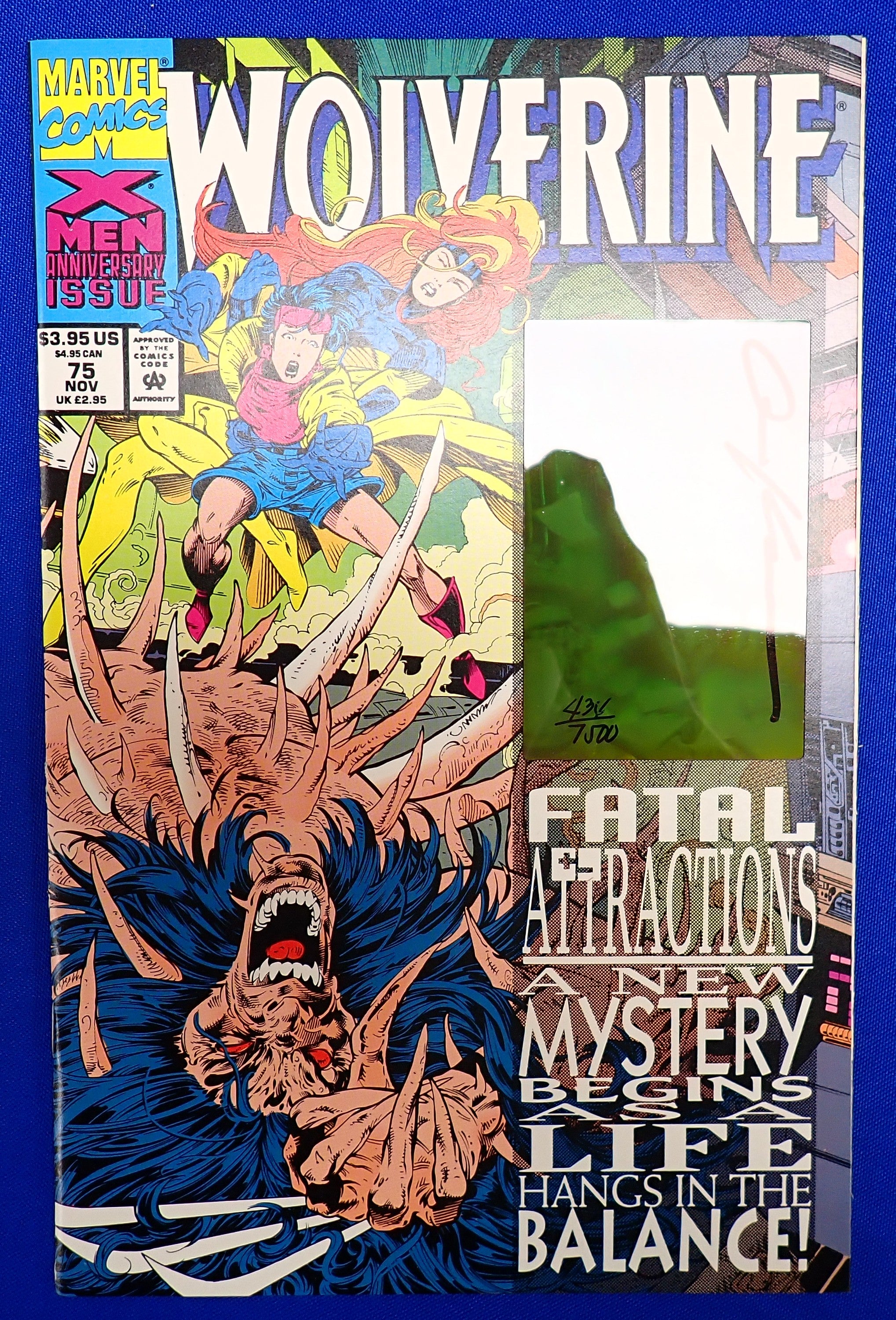 Wolverine #75 (1993) - VF+ (8.0-8.5) - SIGNED by Adam Kubert w/ COA