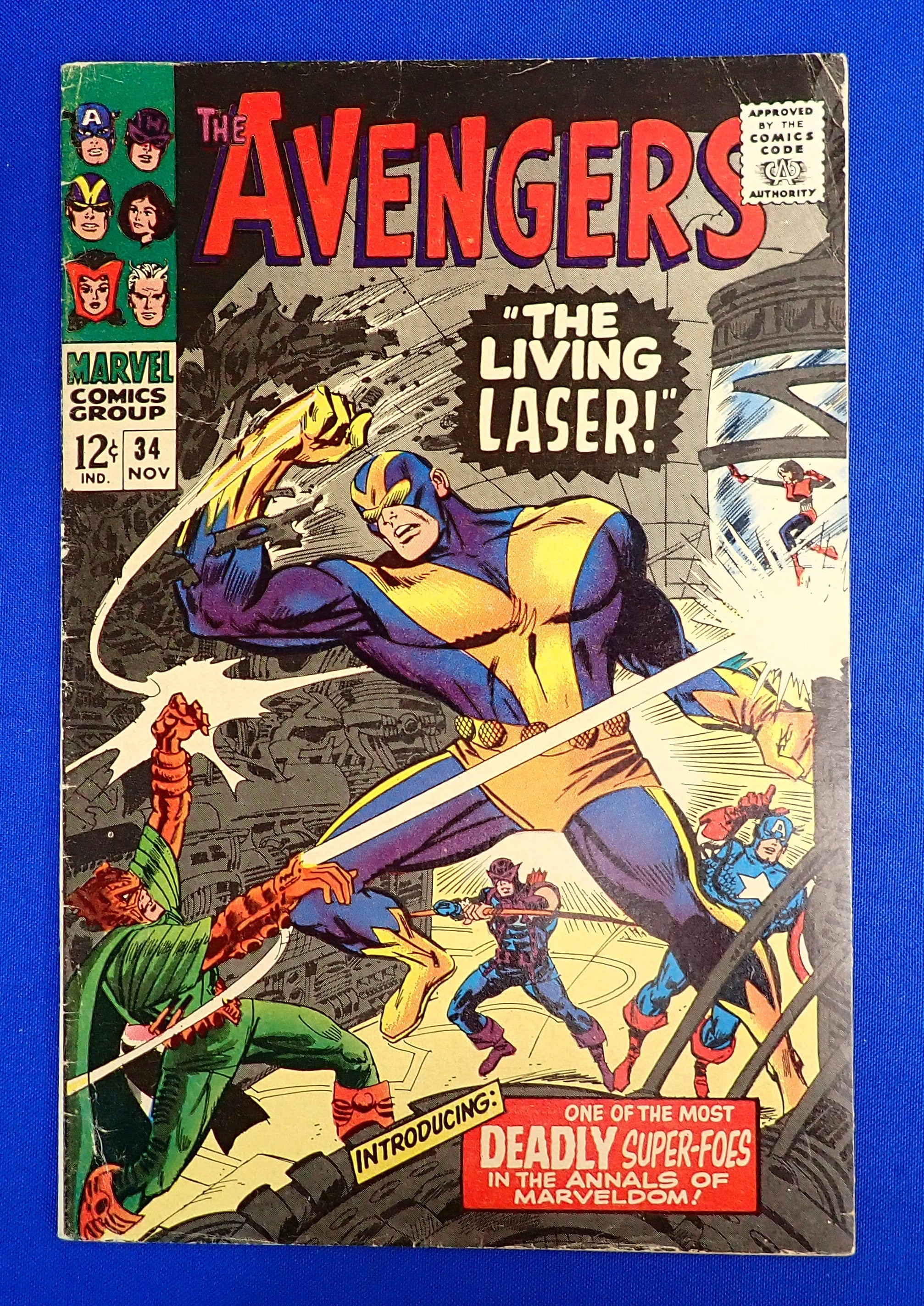 Avengers #34 (1966) - VG (4.0) - 1st Living Laser App.
