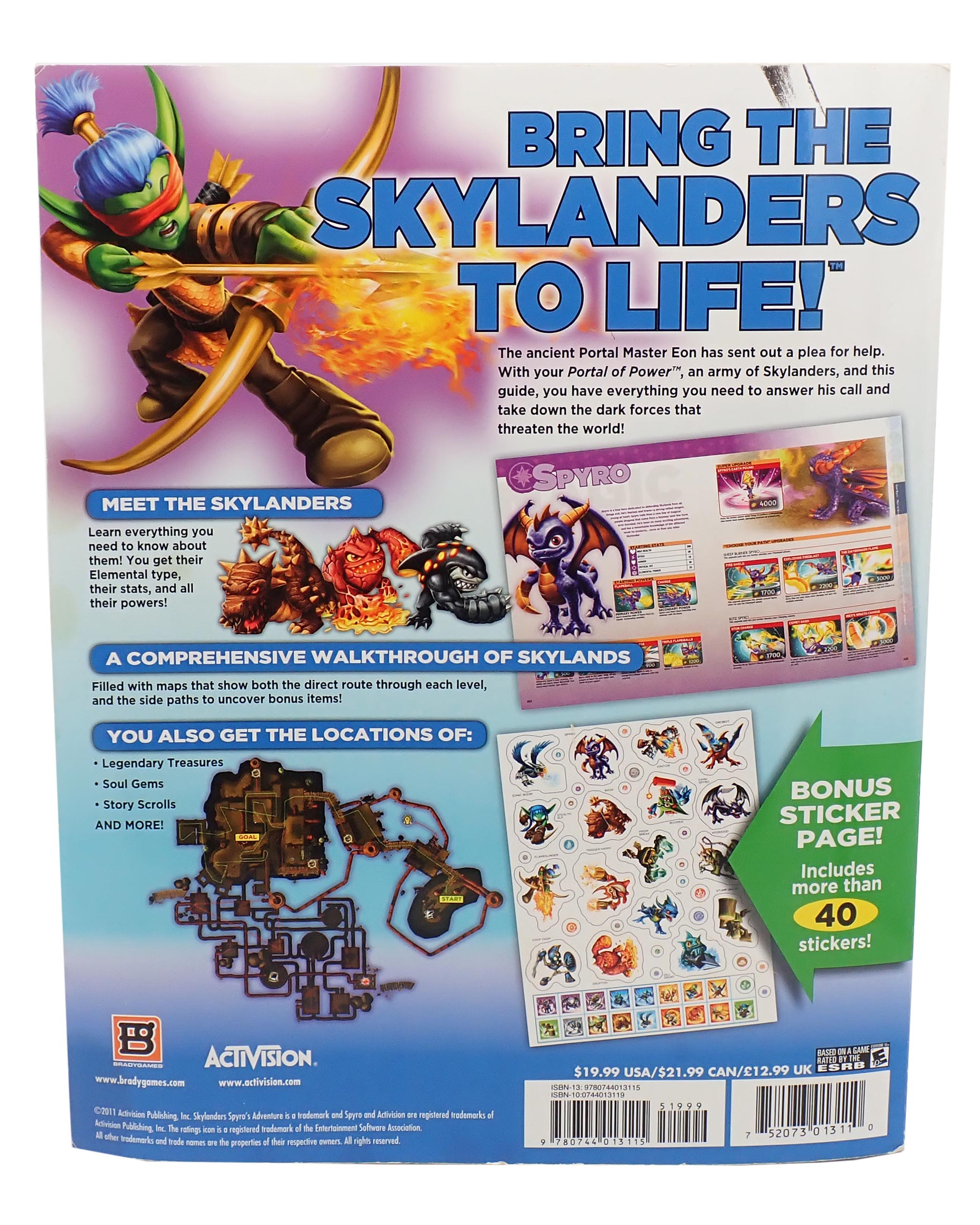 Skylanders Spyro's Adventure - BradyGames Official Strategy Guide [Pre-Owned]