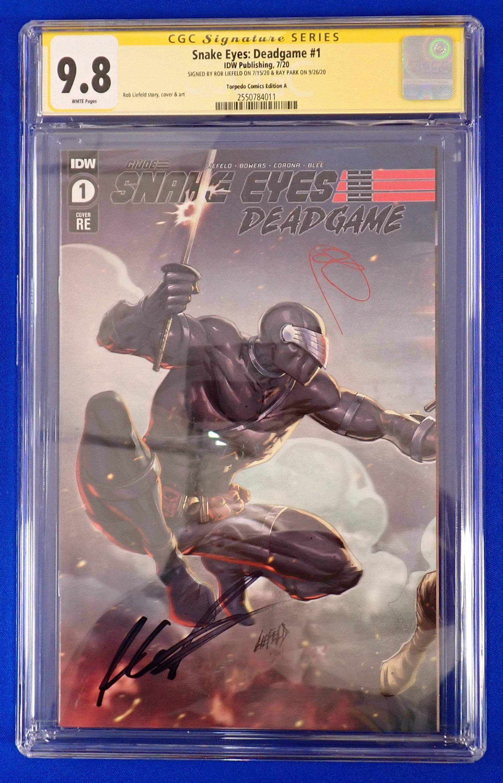 Snake Eyes: Deadgame #1 (2020) - CGC S.S. 9.8 - SIGNED by Rob Liefeld & Ray Park