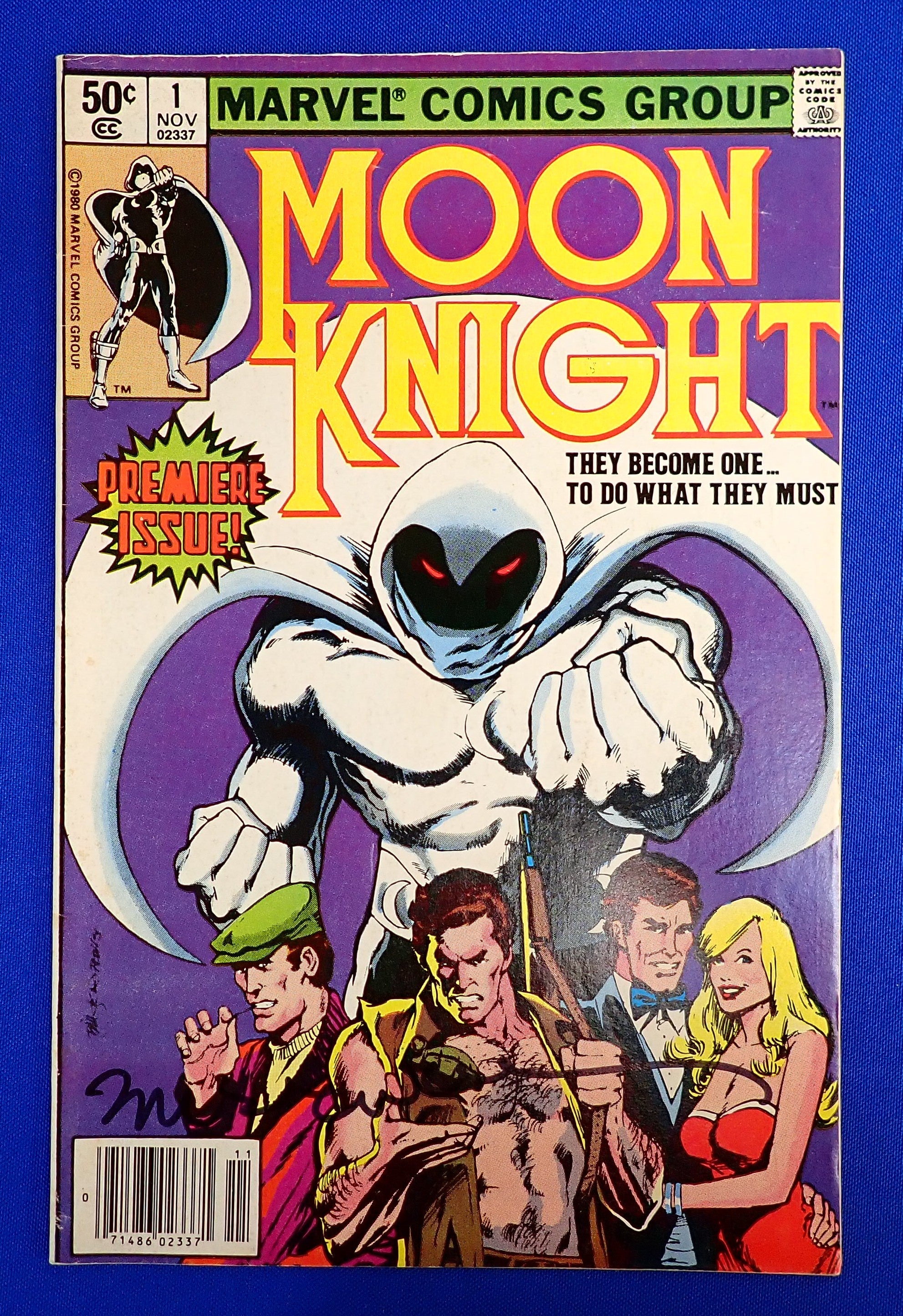 Moon Knight #1 (1980) - FN- (5.5) - SIGNED Bill Sienkiewicz (No COA)