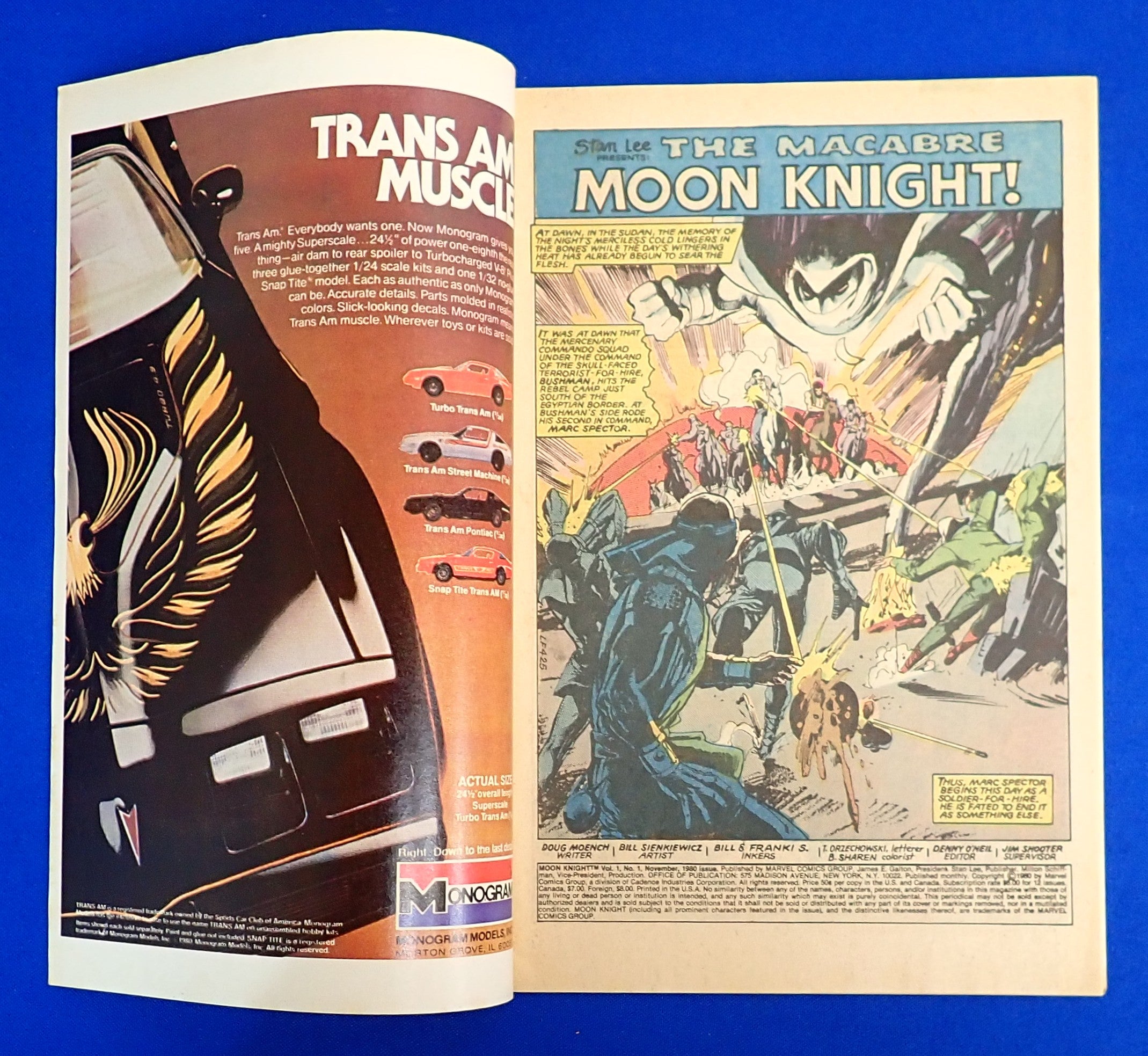 Moon Knight #1 (1980) - FN- (5.5) - SIGNED Bill Sienkiewicz (No COA)