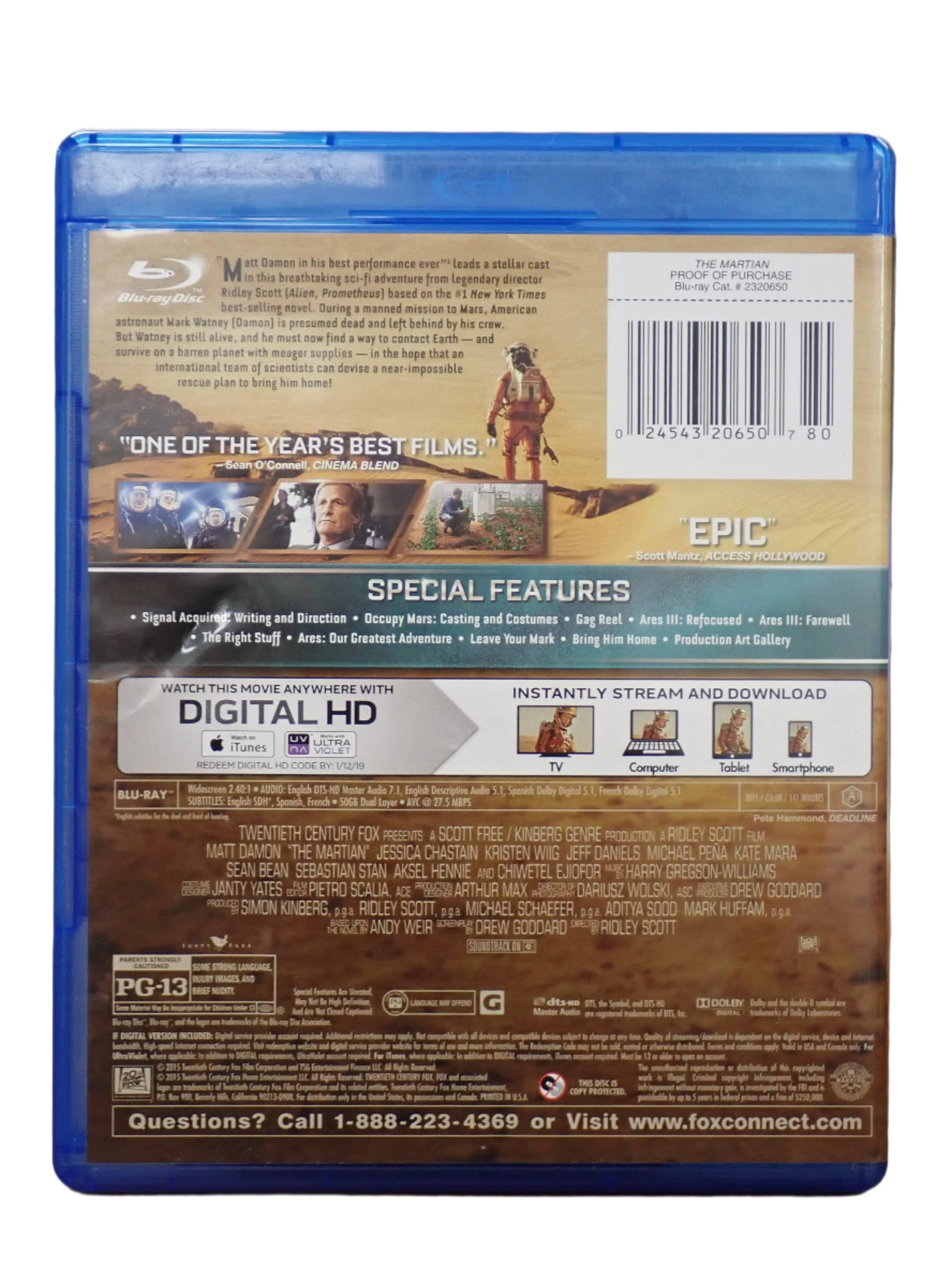 The Martian - Blu-ray