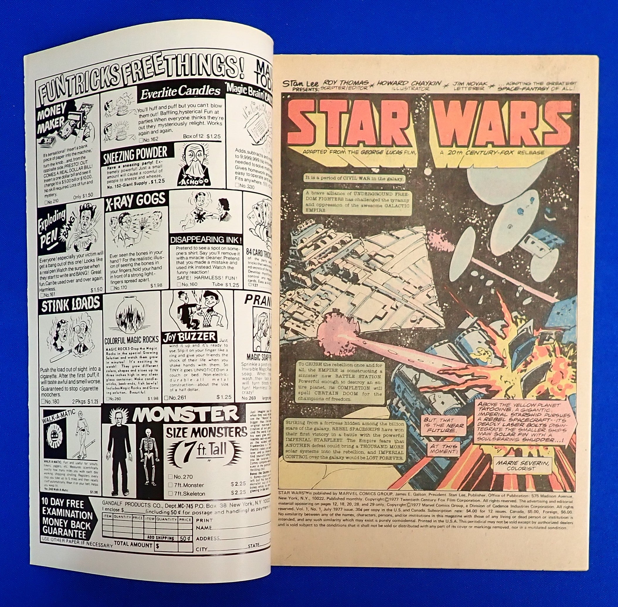 Star Wars #1 (1977) - VF- (7.5) - Several 1st App.