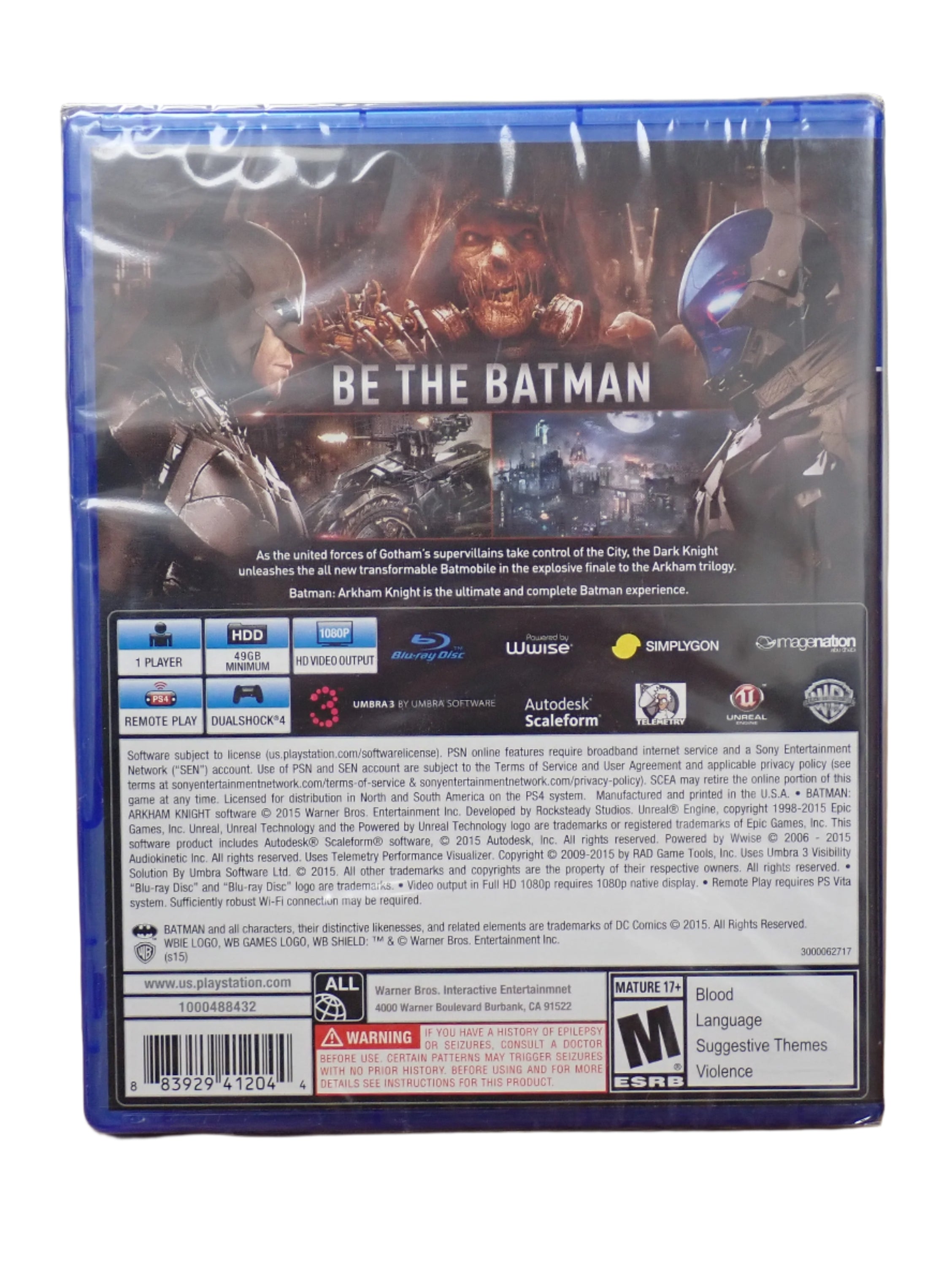 Batman Arkham Knight - PS4 (Sealed)