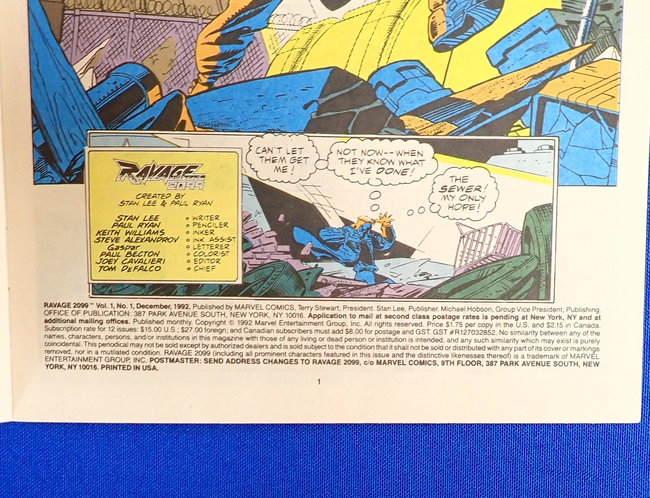 Ravage 2099 #1 (1992) - NM (9.2) - SIGNED Stan Lee w/ COA